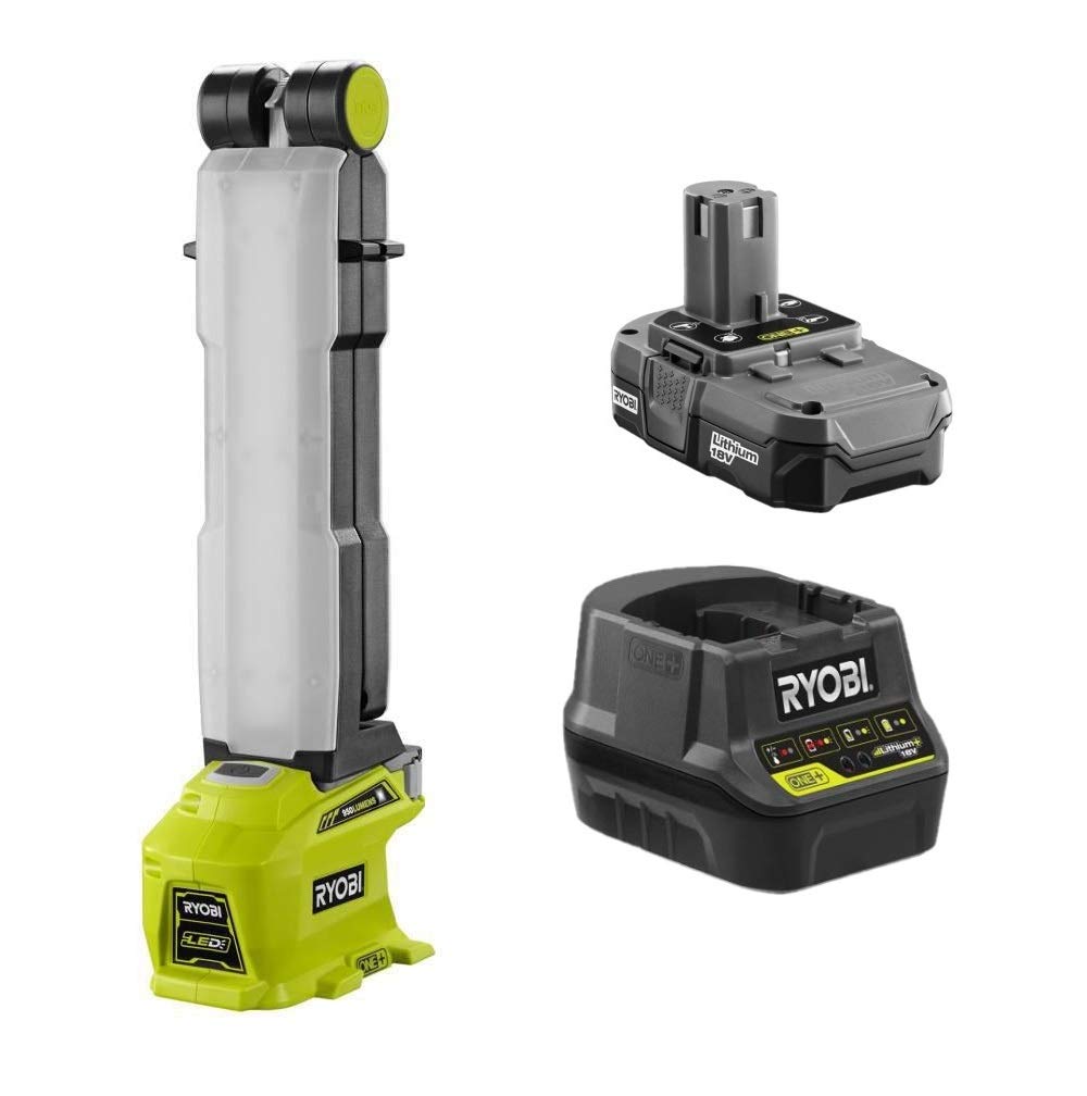 18V Cordless LED Workbench Light Kit with Battery & Charger - Portable Workshop Lighting for DIY, Garage, Construction Sites (Bulk Pack, No Retail Box)
