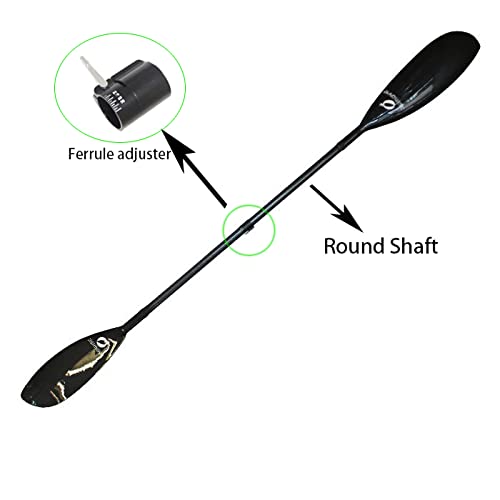 Premium Lightweight Carbon Fiber Kayak Paddle - 2-Piece Wing Blade Design with 10cm Adjustable Oval Shaft (215-225cm) | Ideal for Touring, Whitewater & Recreational Kayaking | CISI SPORT Performance Paddle