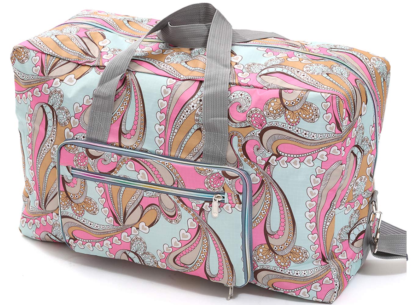 Foldable Large Travel Duffle Bag for Women - Waterproof Weekender Carryon Overnight Bag with Cute Design | Perfect for Gym, Beach Trips & Weekend Getaways