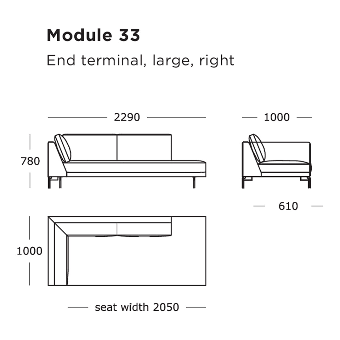 Modular Sofa Set - Edge V1 Contemporary Sectional Couch with 33 & 38 Modules | Perfect for Living Room, Lounge & Modern Home Decor