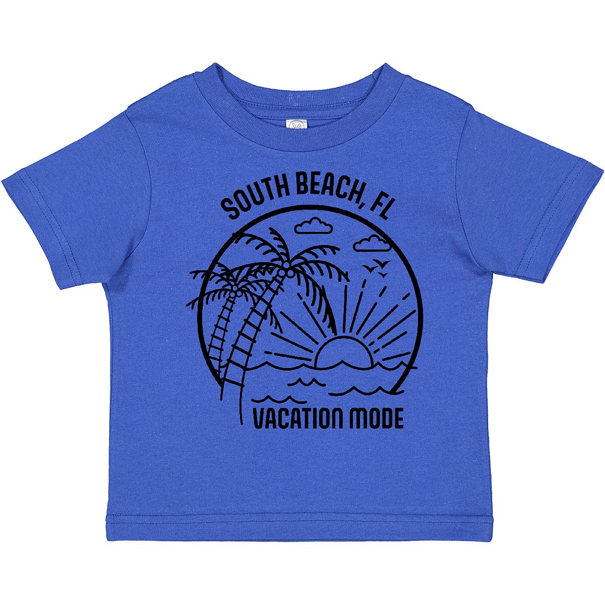 Inktastic Summer Vacation Mode South Beach Florida Toddler T-Shirt - Cute Graphic Tee for Boys & Girls - Perfect Beach Outfit, Florida Souvenir & Summer Travel Shirt