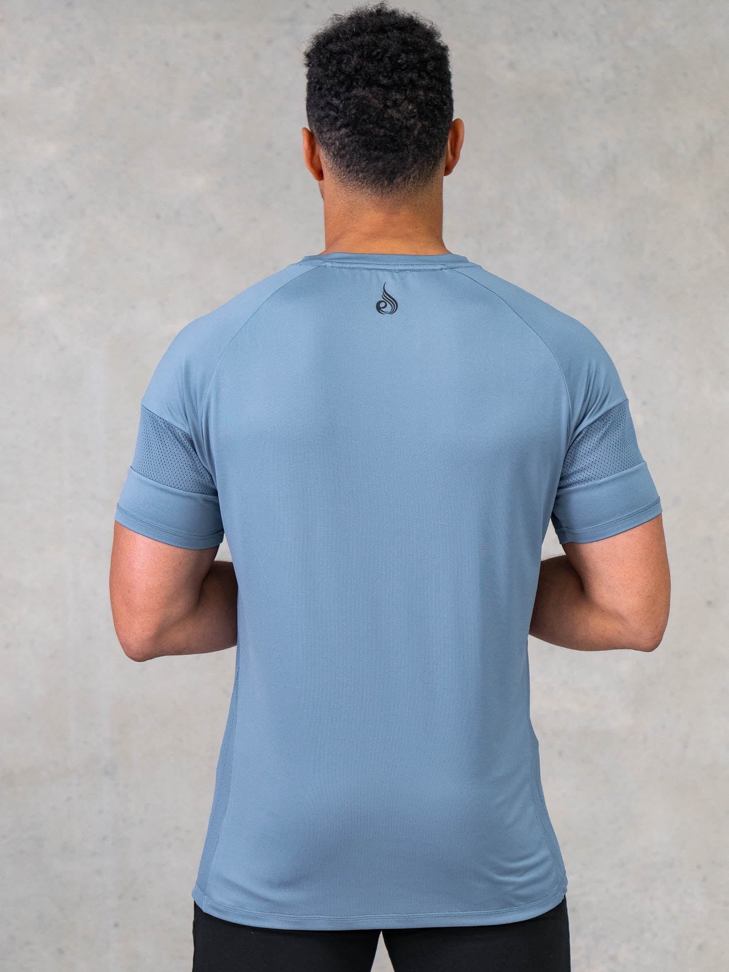 Premium Flex Mesh T-Shirt for Men - Breathable & Comfortable Indigo Blue Tee - Perfect for Gym, Running & Casual Wear