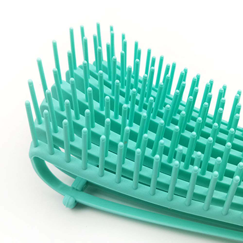 5-Piece Hairbrush Set for Men & Women - Detangling Brush, Eyebrow Brush, Silicone Brush & Tail Comb - Perfect for Styling, Detangling & Grooming at Home or Salon