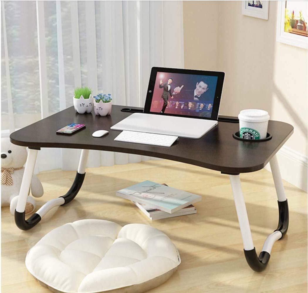 Foldable Laptop Table Stand with Adjustable Legs - Portable Bed Tray Desk for Notebook, Breakfast, Reading & Watching Movies - Perfect for Bed, Couch, Sofa & Home Office Use