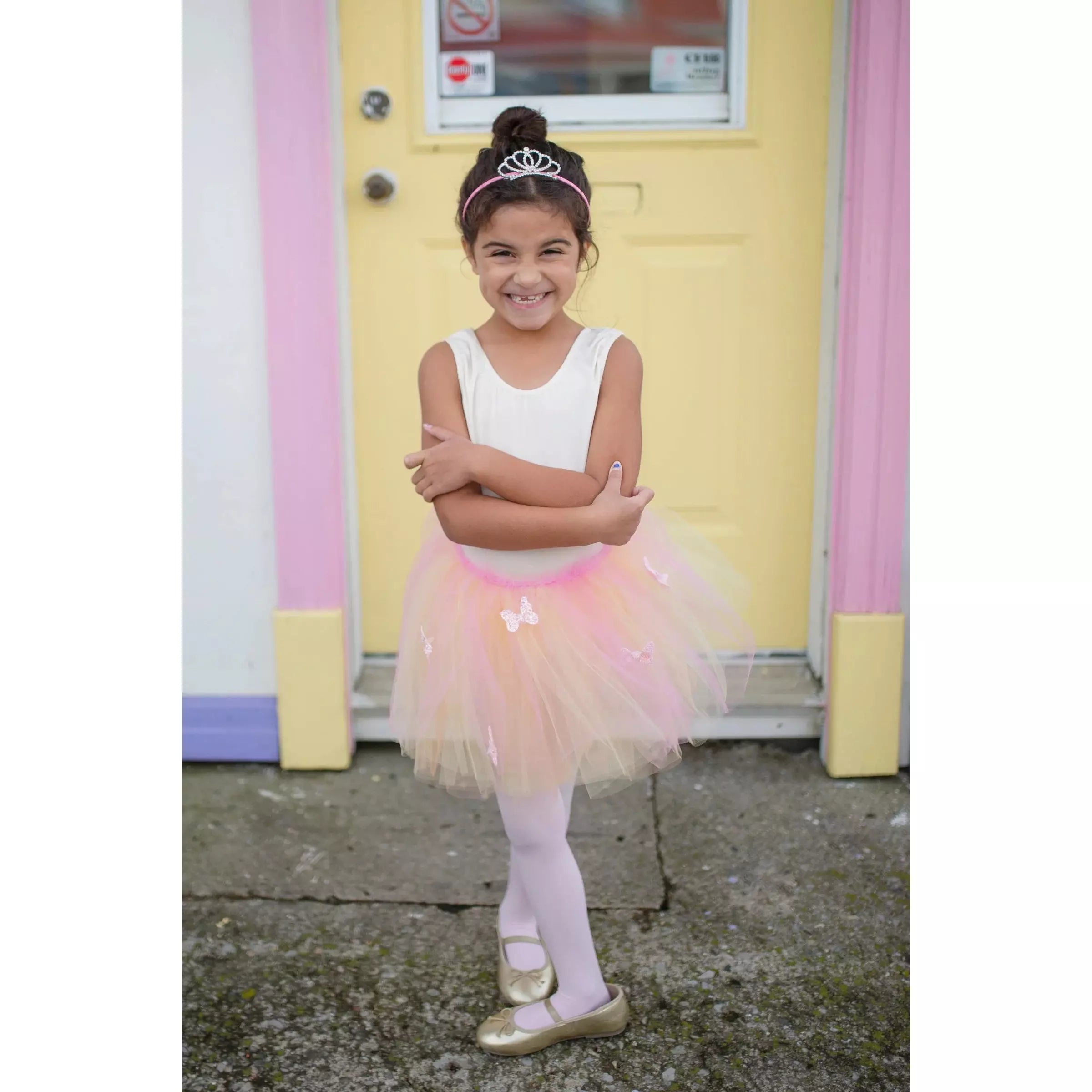 Butterfly Sunset Tutu Skirt for Girls - Elegant Ballet Dance Costume for Performances, Parties & Photo Shoots | Perfect for Ballet Recitals, Birthday Celebrations & Princess Dress Up
