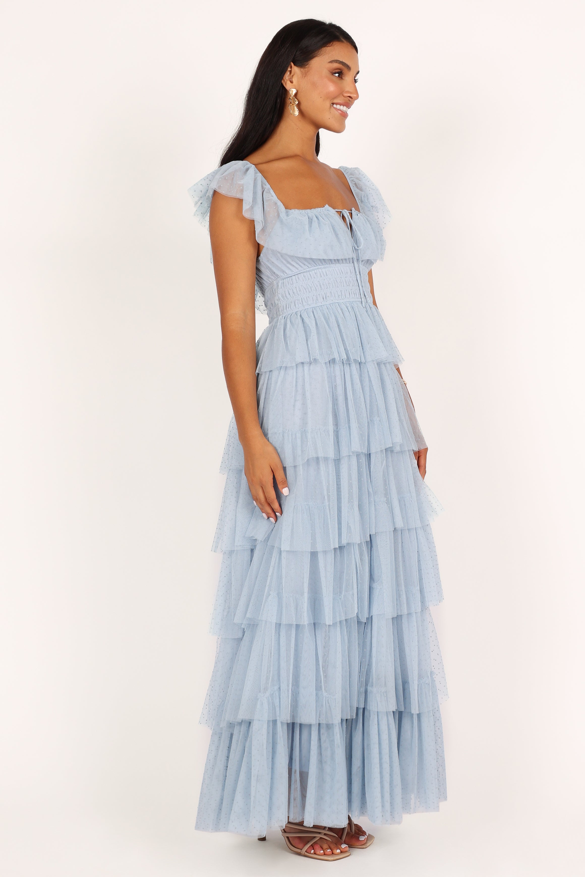 Belle Maxi Dress for Women - Flowy Blue Long Summer Dress with Pockets | Perfect for Beach, Vacation, and Casual Outings