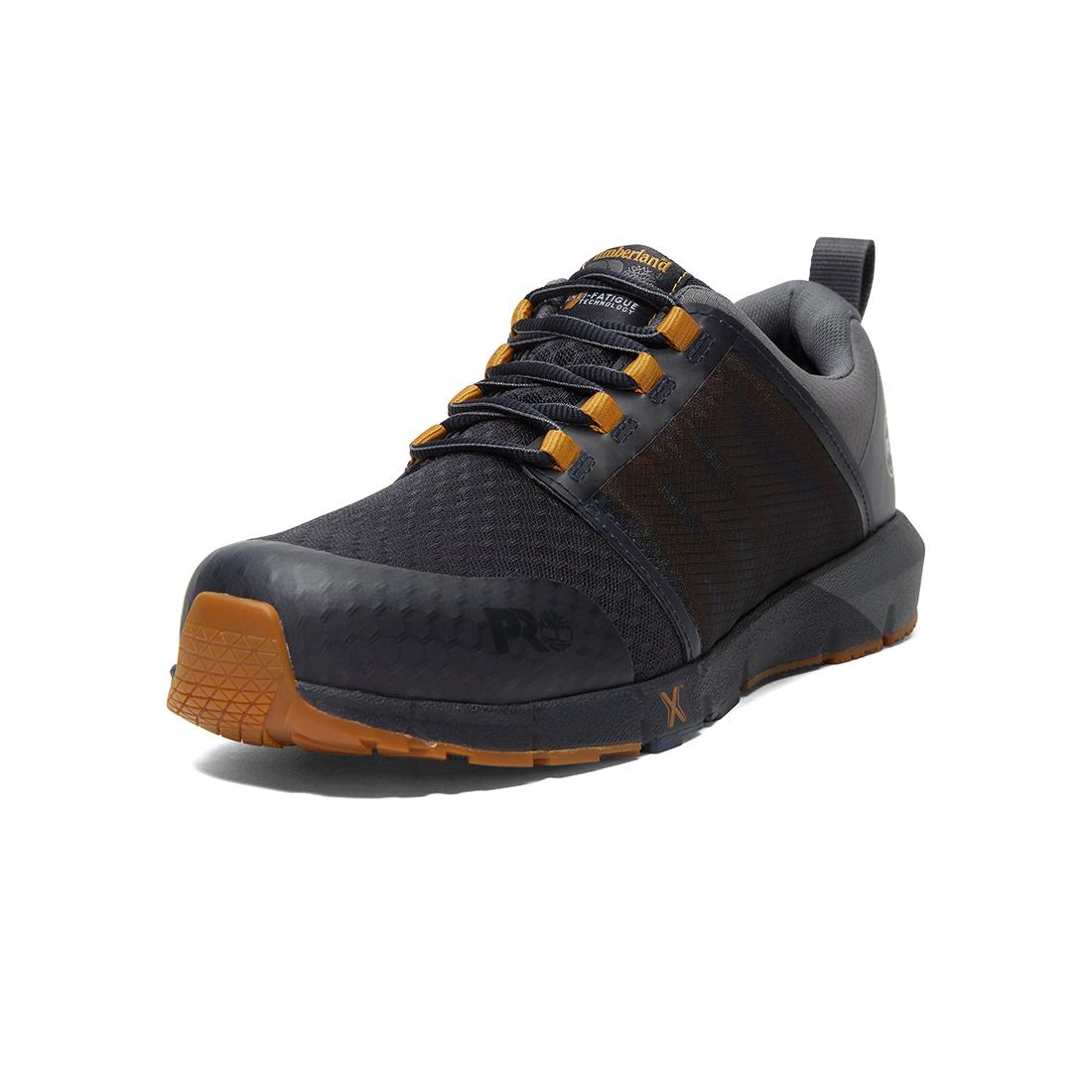 Radius Composite Toe Work Shoes for Men - Lightweight Safety Boots, Slip Resistant, Electrical Hazard Protection - Blue Grey - Ideal for Construction, Warehouse & Industrial Work