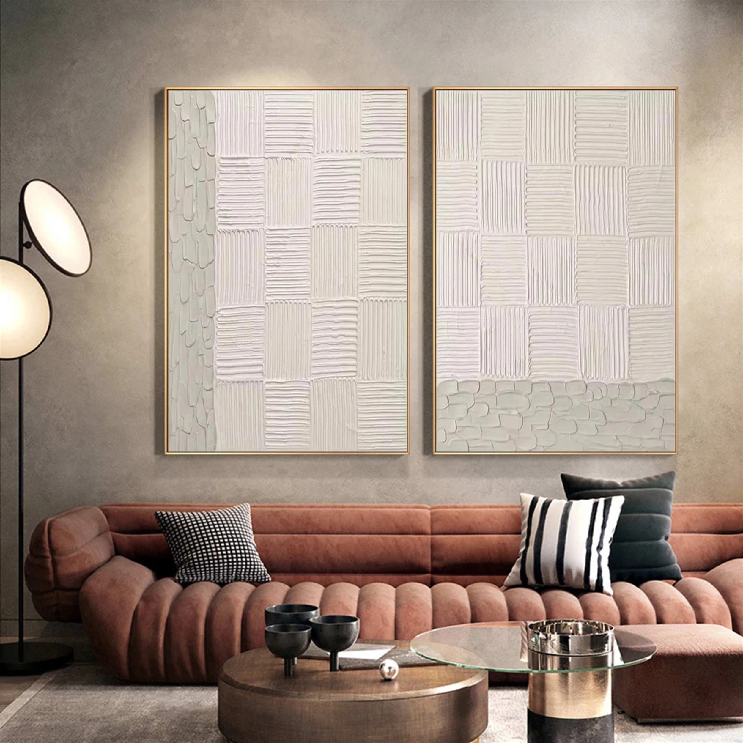 Abstract Tranquility Wall Art Set of 2 - Modern Canvas Paintings for Living Room, Bedroom & Office Decor #WS119 | Perfect for Home & Office Interior Design