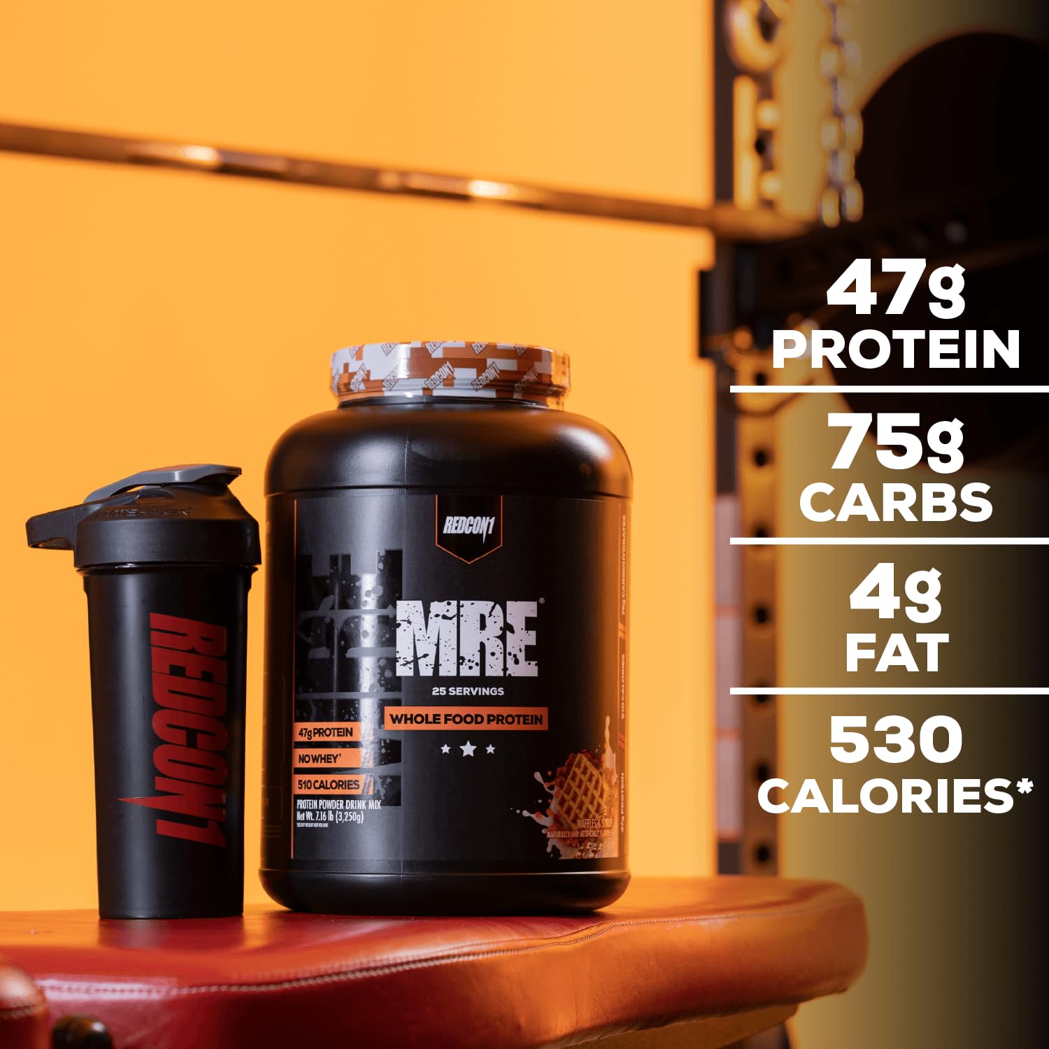 REDCON1 MRE Protein Powder - Banana Nut Bread Flavor | Meal Replacement with MCT Oil & Whole Foods | Muscle Recovery Protein Supplement | 25 Servings | Perfect for Post-Workout, Camping & Emergency Preparedness