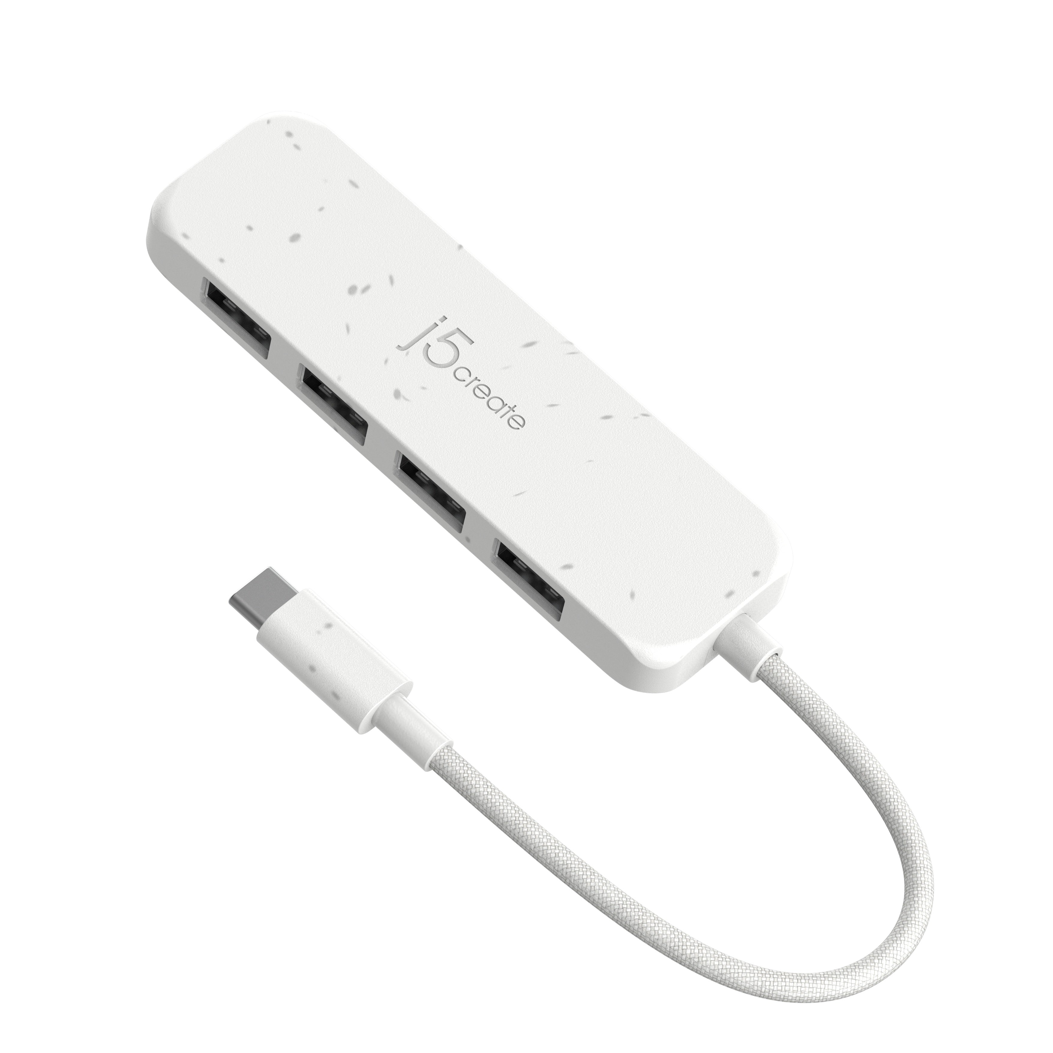 Eco-Friendly USB C to 4 Port USB 3.1 Gen 2 Hub - High Speed Data Transfer for Laptop, MacBook, PC - Perfect for Home Office, Gaming & Travel Accessories