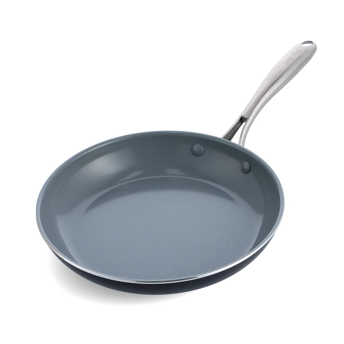 GreenPan Swift Healthy Ceramic Nonstick 10-Inch Frying Pan Skillet - PFAS-Free, Dishwasher & Oven Safe - Stainless Steel Handle - Perfect for Sauteing, Frying & Baking - Healthy Cooking Black Ceramic Cookware