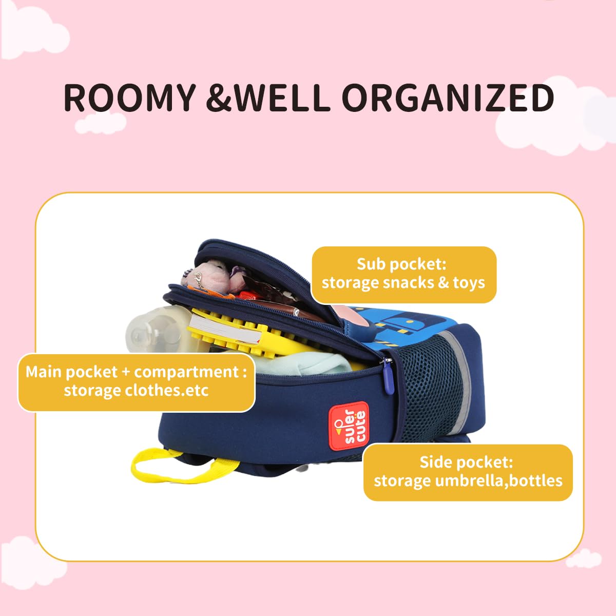 Super Cute Toddler Backpack with Safety Leash - Anti-Lost Kids Backpack for Boys & Girls Ages 3-6 - Perfect for Preschool, Daycare & Travel (Prince Design)