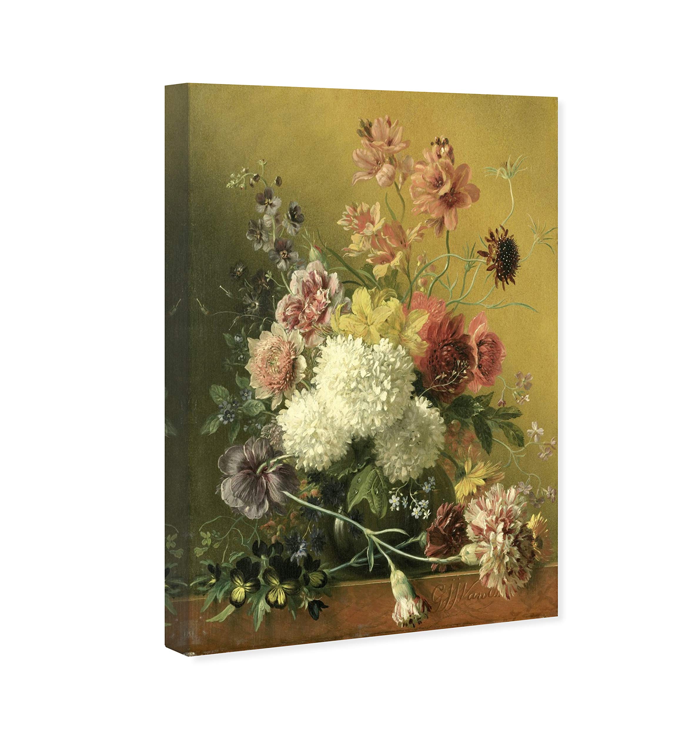 Oliver Gal Artist Co. Floral Canvas Wall Art - 'Flower Arrangement' Home Decor Print, 16x24 Inches, Yellow & Pink - Perfect for Living Room, Bedroom & Office Decor