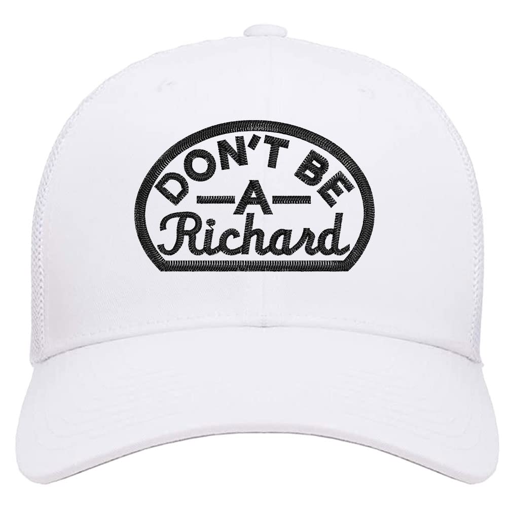 Valueon 'Don't Be A Richard' Embroidered Trucker Hat - Adjustable Baseball Cap for Men & Women - Perfect for Outdoor Activities, Sports, and Casual Wear