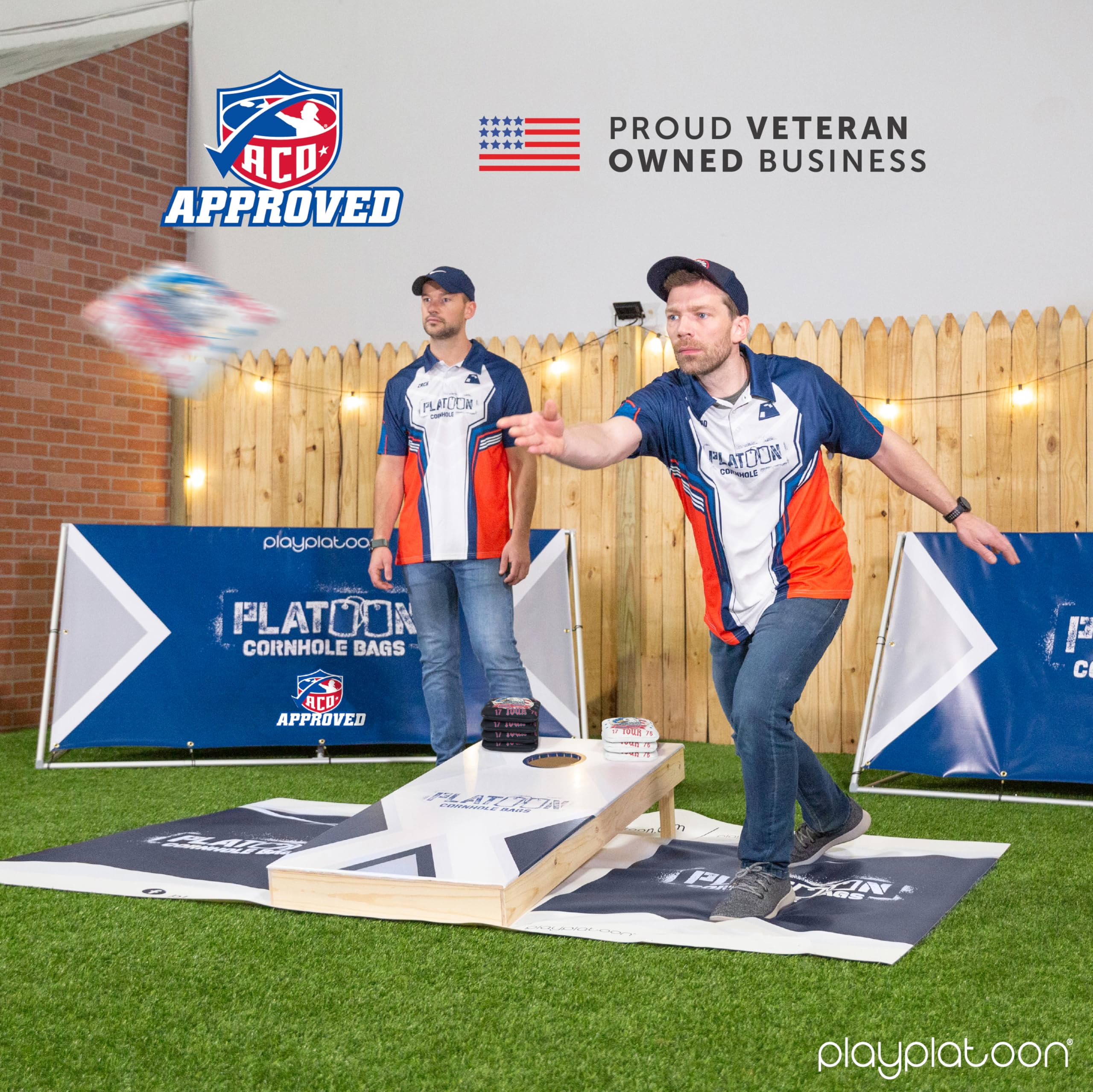 ACO Approved Professional Cornhole Bags Set of 8 - Regulation Competition Weight Bean Bags with Slick & Stick Technology for Outdoor Games, Tailgating, Backyard Parties, and Cornhole Tournaments