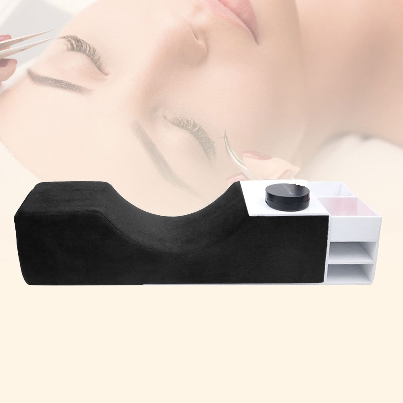 Shakven Grafted Eyelash Extension Pillow - U-Shaped Foam Beauty Pillow for Head and Neck Support | Professional Lash Extension Tool for Spa & Salon Use | Perfect for Eyelash Technicians, Beauty Treatments & Relaxation