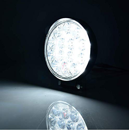 AUXTINGS 10-Pack 4 Inch LED Light Pods 42W Spot Work Lights - 12V/24V Waterproof Off-Road Fog Lights for Trucks, Tractors, Boats, 4x4, SUVs, ATVs & Excavators - Perfect for Night Driving, Construction Sites & Outdoor Adventures