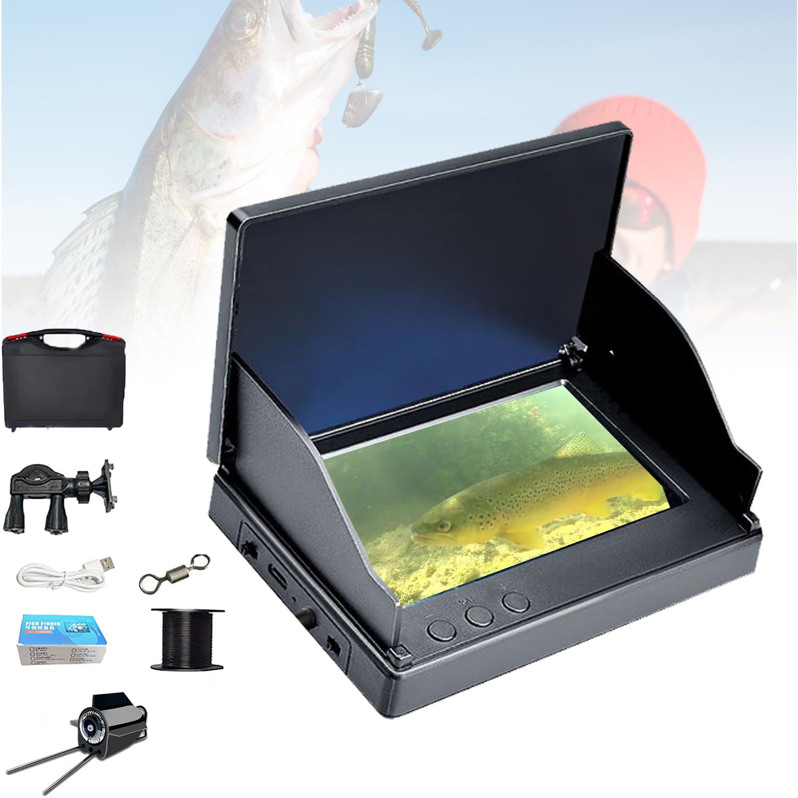 Colitt Underwater Fishing Camera with IP68 Waterproof - HD Fish Finder for Ice, Lake, Sea & Boat Fishing | Stop Guessing & Catch More Fish | Perfect for Ice Fishing, Deep Sea Angling & Underwater Exploration