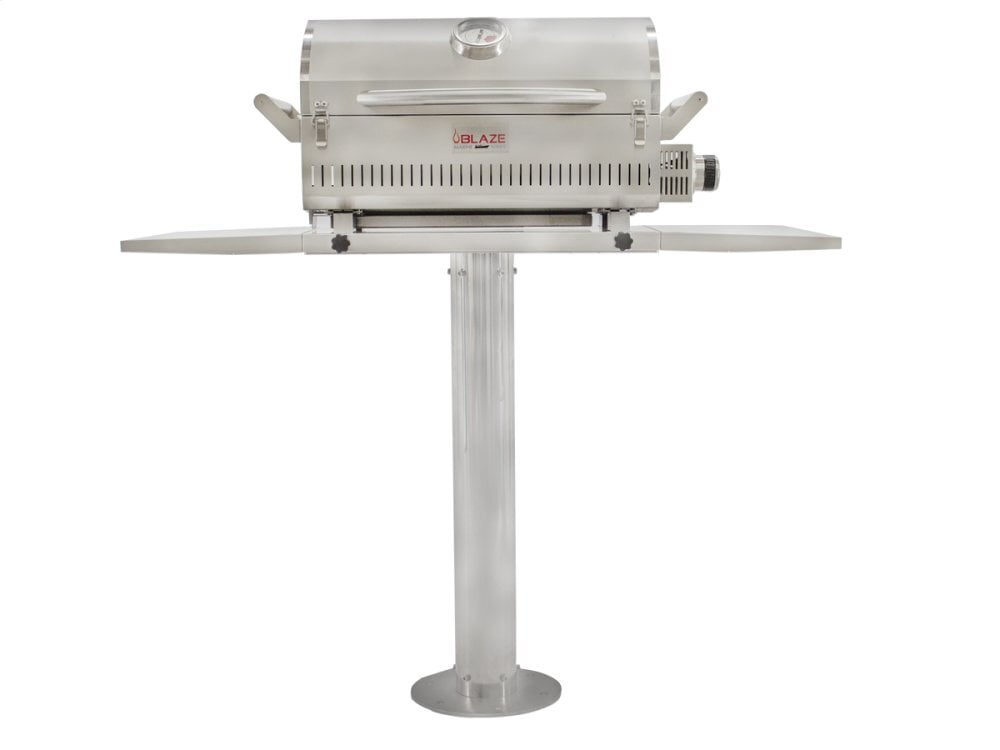 Blaze Grills BLZ-PRT-PED-MG10 10-Inch Marine Grade Stainless Steel Pedestal Stand for Portable Grill - Perfect for Outdoor Camping, Picnics, and Backyard BBQs