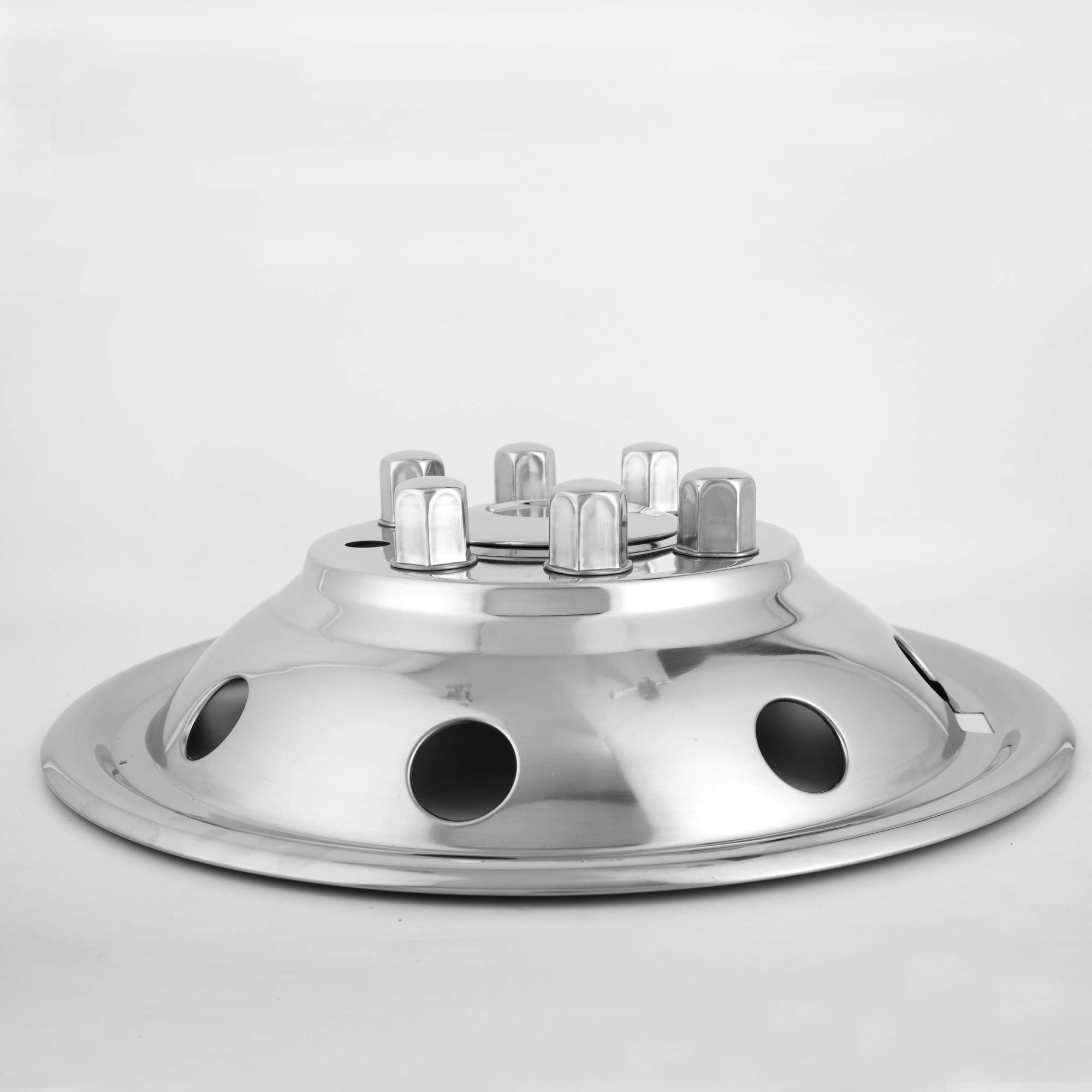 4pcs Polished Stainless Steel Wheel Simulators - 16