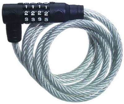 8114D 6-Foot Bicycle Cable Lock with 4-Digit Combination Barrel Lock - Secure Your Bike, Scooter, or Sports Equipment (Set of 4)