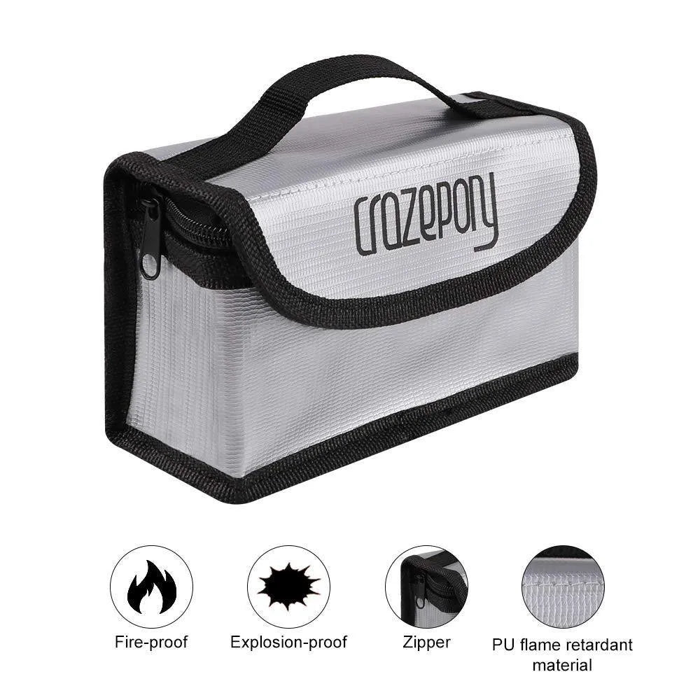 Fireproof Explosionproof Lipo Battery Safe Storage Bag for RC Drones, E-Bikes, and Electronics - Portable Safety Pouch for Charging & Transport