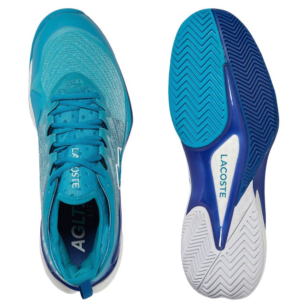 Lacoste AG LT23 Lite Women's Tennis Shoes - Lightweight Comfort Sneakers for Women in Blue & White | Perfect for Casual Wear, Gym Workouts & Tennis Matches