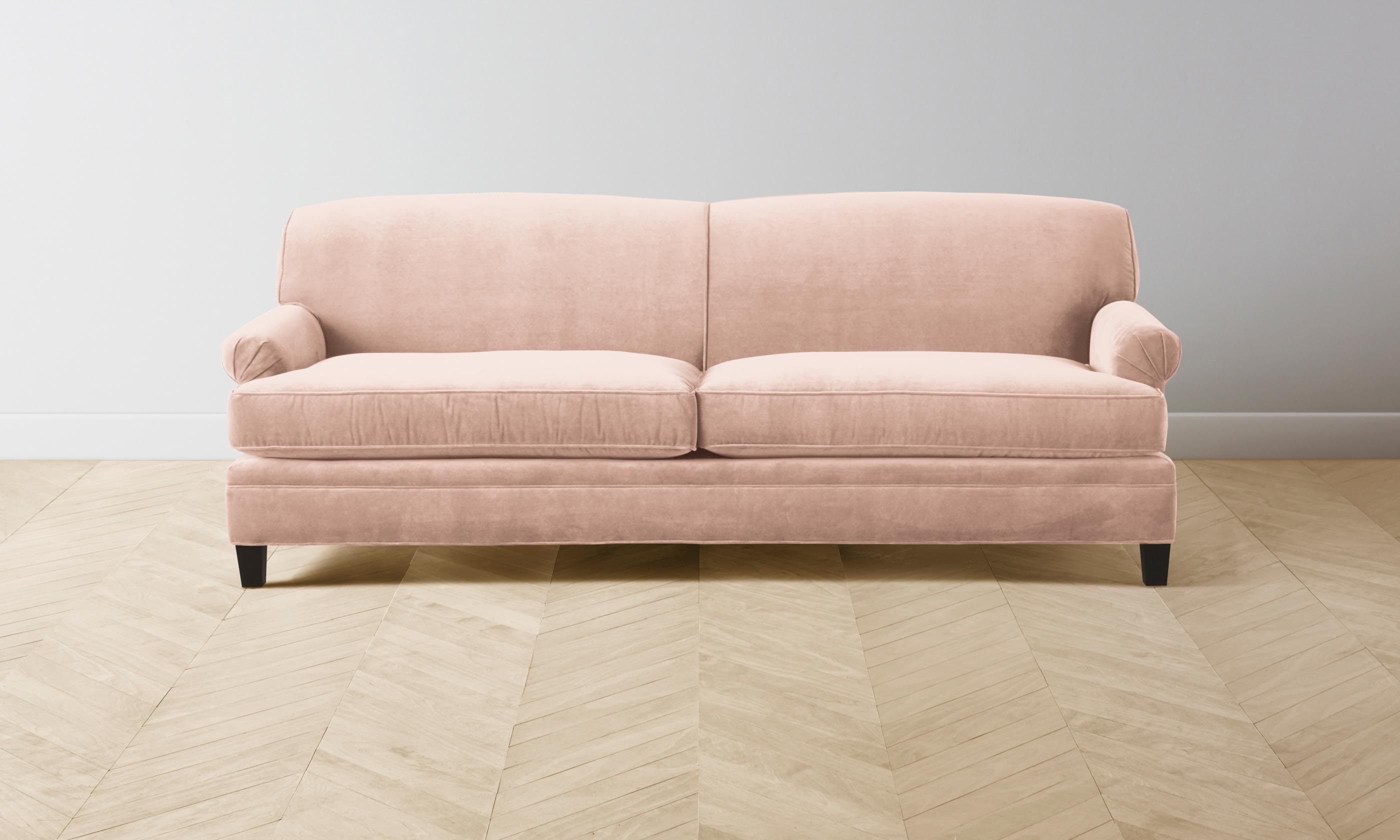 Carmine Sofa - Luxe Performance Velvet in Dusty Rose | Elegant Living Room Seating for Modern Homes