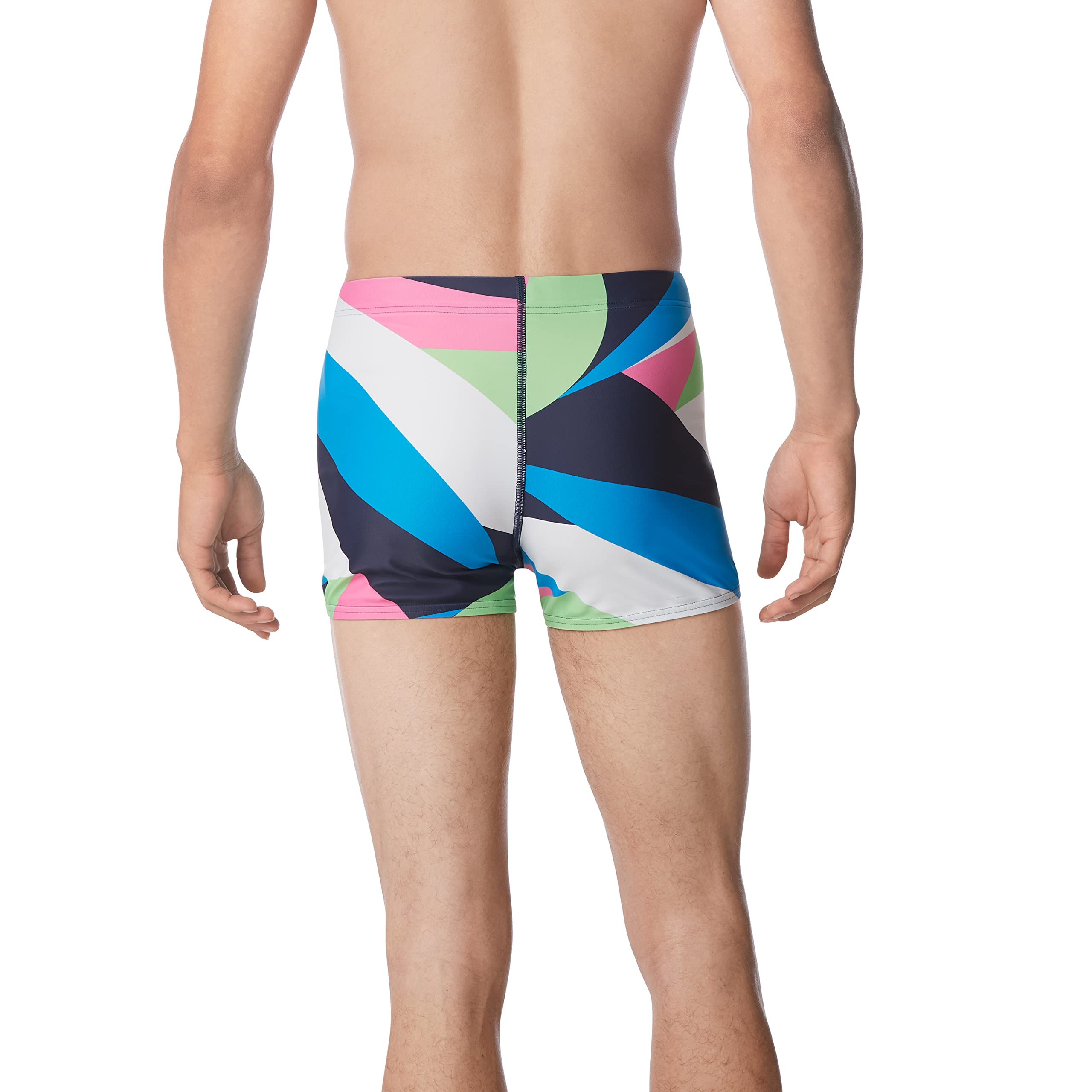 Speedo Men's Swim Trunks - Quick Dry Square Leg Swimwear with Stylish Print for Beach, Pool & Water Sports