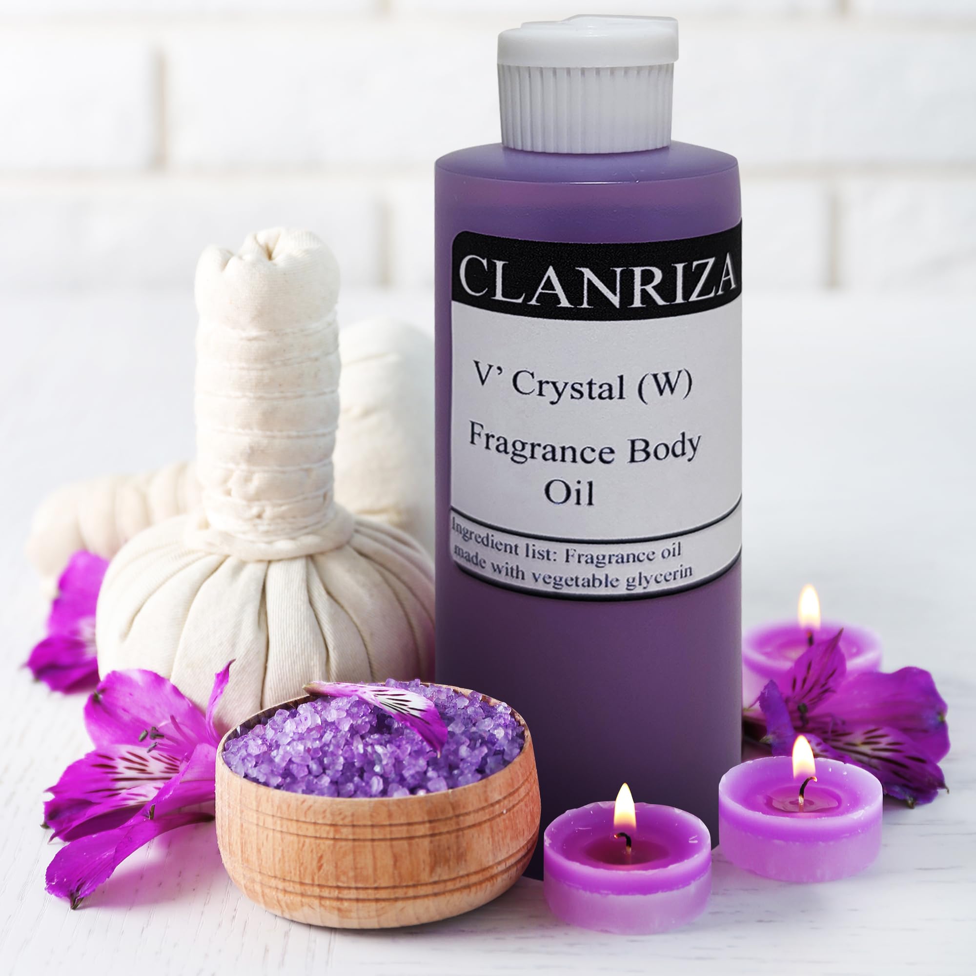 V' Crystal Natural Fragrance Body Oil for Women - Pure & Long-Lasting Perfume Oil, Scented Skin Moisturizer - All-Day Hydration & Aromatherapy - Perfect Gift for Her (1 Fl Oz) - Ideal for Date Nights, Spa Days & Daily Self-Care