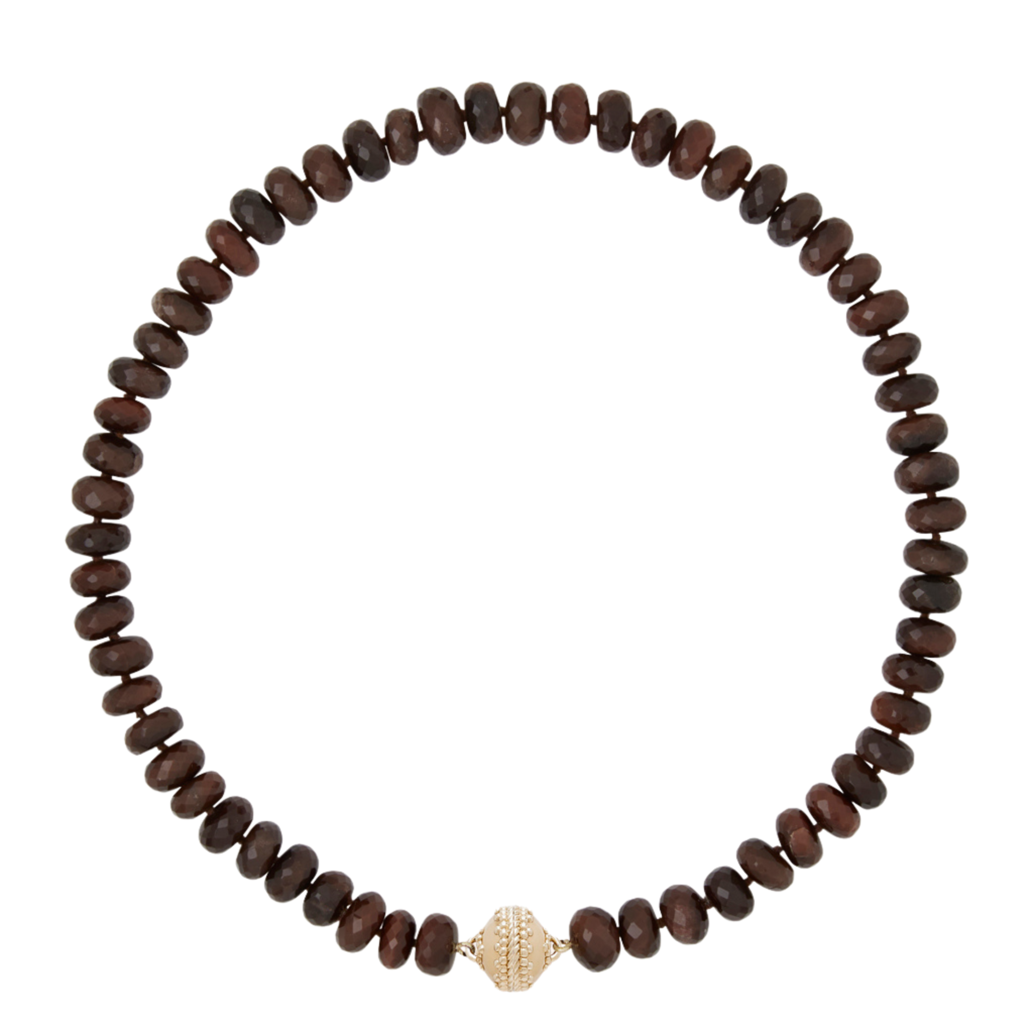 Clara Williams Chocolate Moonstone Beaded Necklace - Elegant Handmade Jewelry for Women | Perfect for Weddings, Parties & Everyday Wear