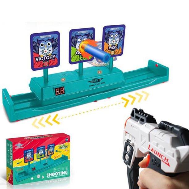 Electronic Auto Reset Digital Scoring Moving Nerf Target - Perfect for Backyard Shooting Practice, Nerf War Games & Outdoor Family Fun