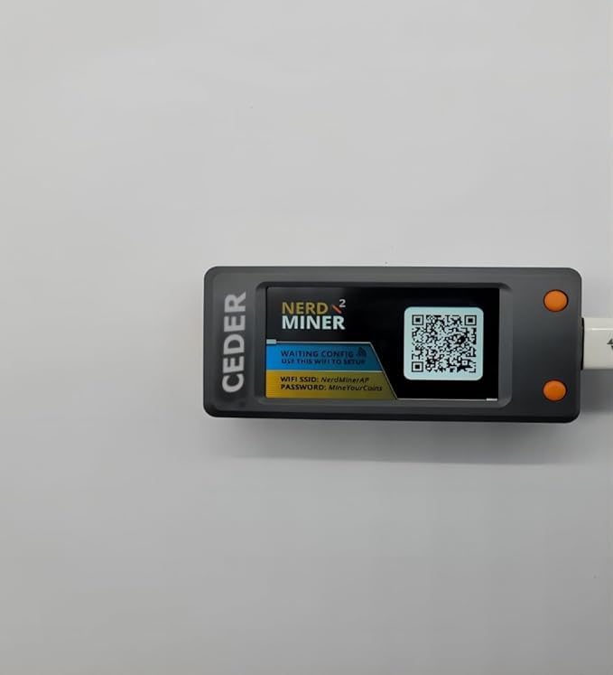 Bitcoin Miner - CEDER Nerdminer V2 Pro 79KH/S Solo BTC Miner with Low Power Consumption, WiFi & USB-C, Pre-Assembled (T-Display) - Perfect for Home Mining, Small-Scale Bitcoin Operations & Crypto Enthusiasts