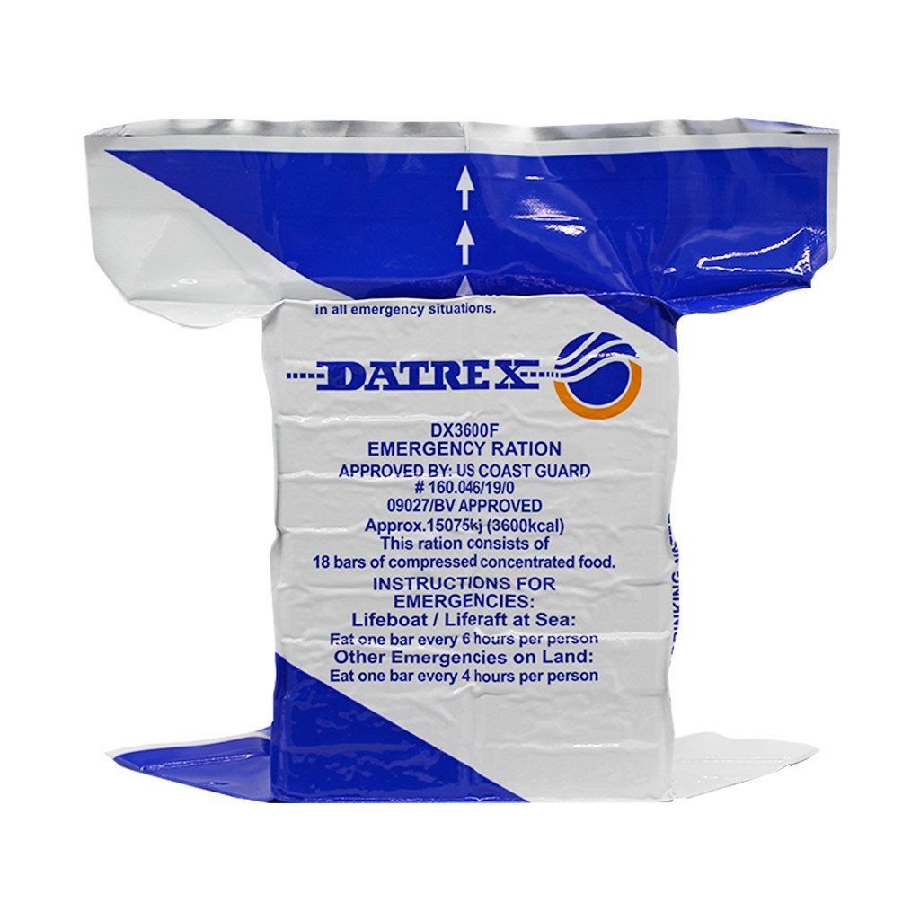 Datrex 3600 Calorie Emergency Food Bar - 5-Year Shelf Life - High Energy Survival Rations for Camping, Hiking & Disaster Preparedness