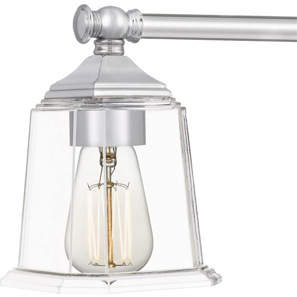 2-Light Transitional Bathroom Vanity Light Fixture - Polished Chrome Finish - Modern Bathroom Lighting for Vanity Mirror - Perfect for Home, Hotel, and Spa Decor