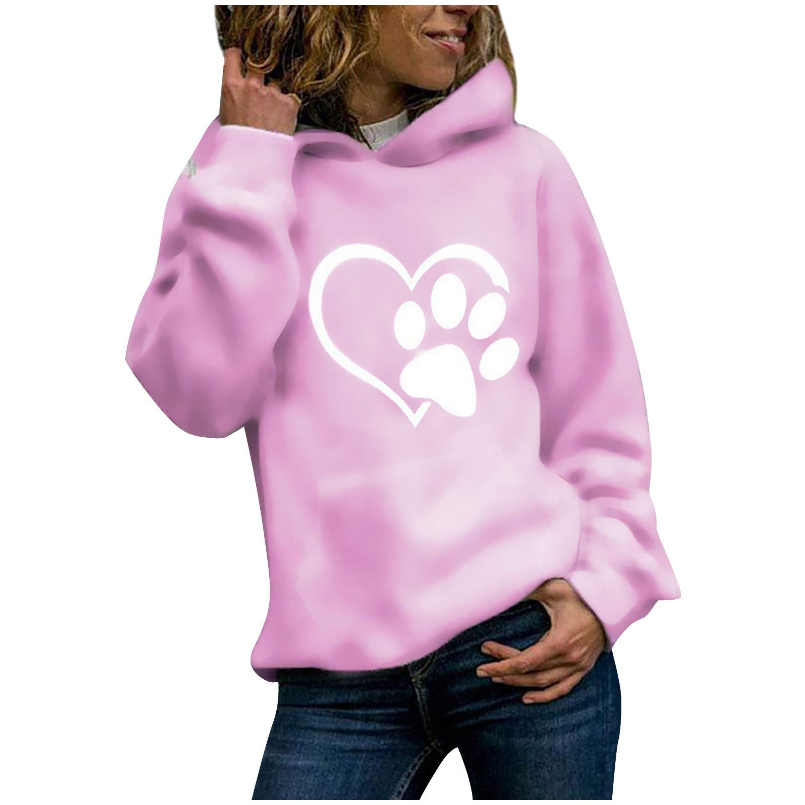 Women's Casual Pullover Long Sleeve Sweatshirt - Cute Cartoon Graphic Striped Hoodie with Drawstring for Workout & Lounge Wear | Perfect for Gym, Yoga, and Everyday Fashion