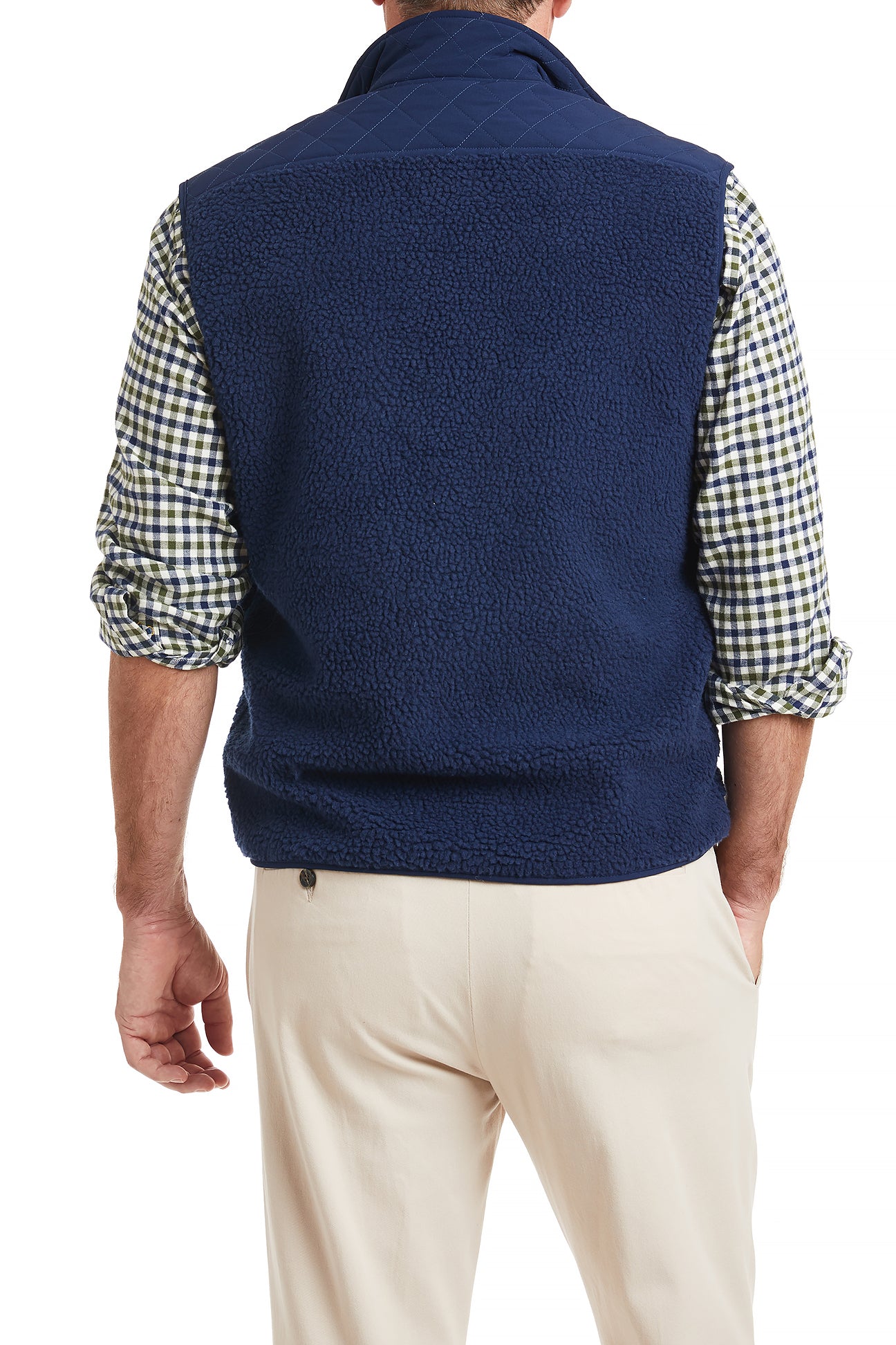 Sherpa Vest for Men & Women - Nantucket Navy Fleece Lined Winter Vest - Cozy & Warm for Outdoor Activities, Hiking, and Casual Wear