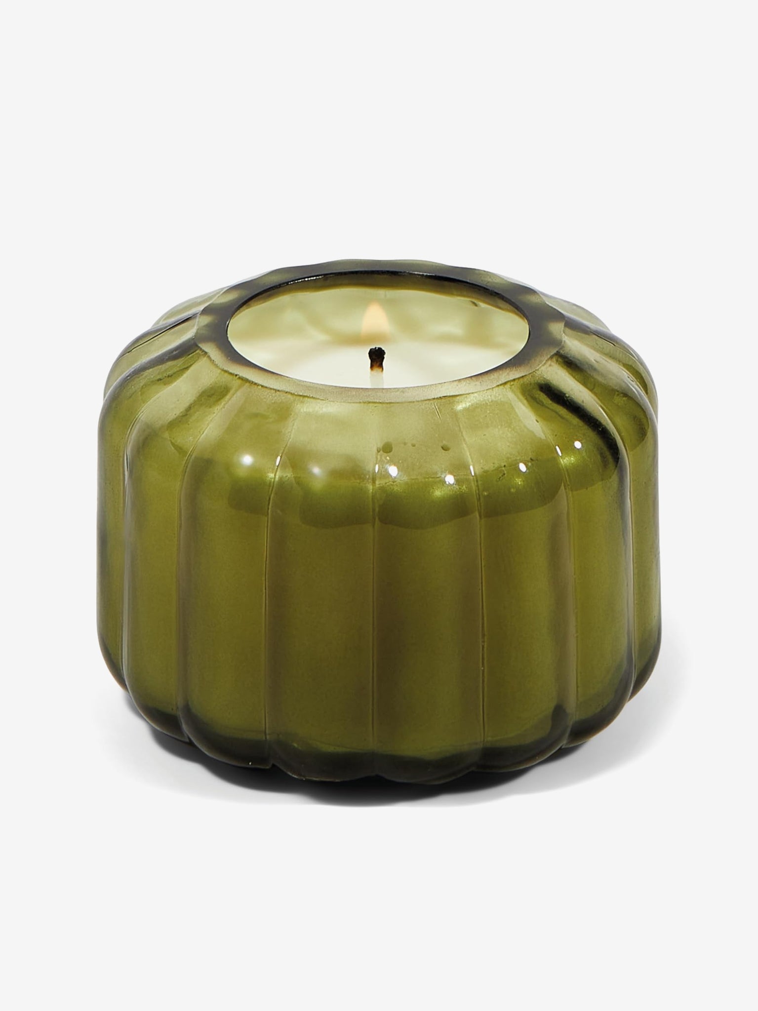 Paddywax Ripple Glass Votive Candle - Secret Garden Scented Candle for Home Decor, Romantic Dinners & Relaxation