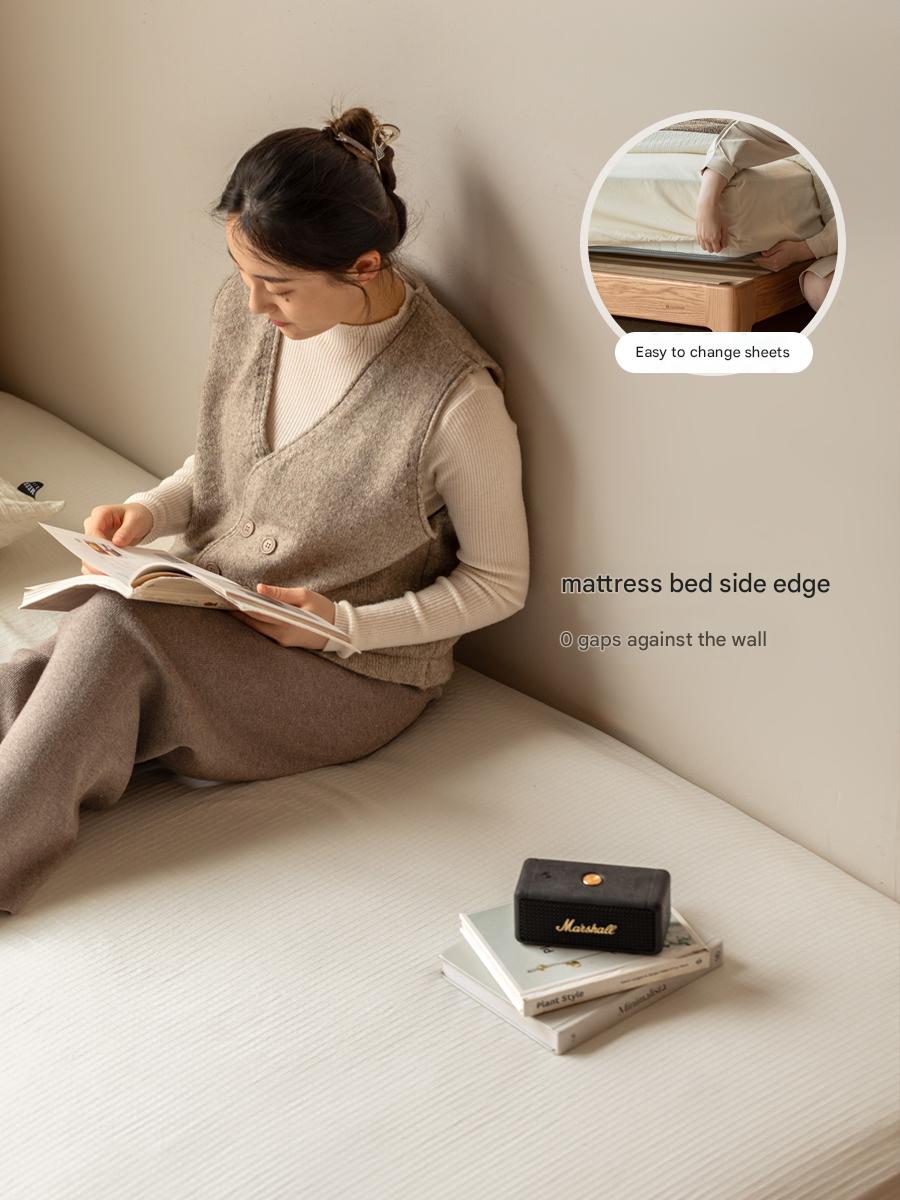 Solid Oak Wood Modern Minimalist Bed Frame - Durable & Stylish for Bedroom, Guest Room, or Studio Apartment