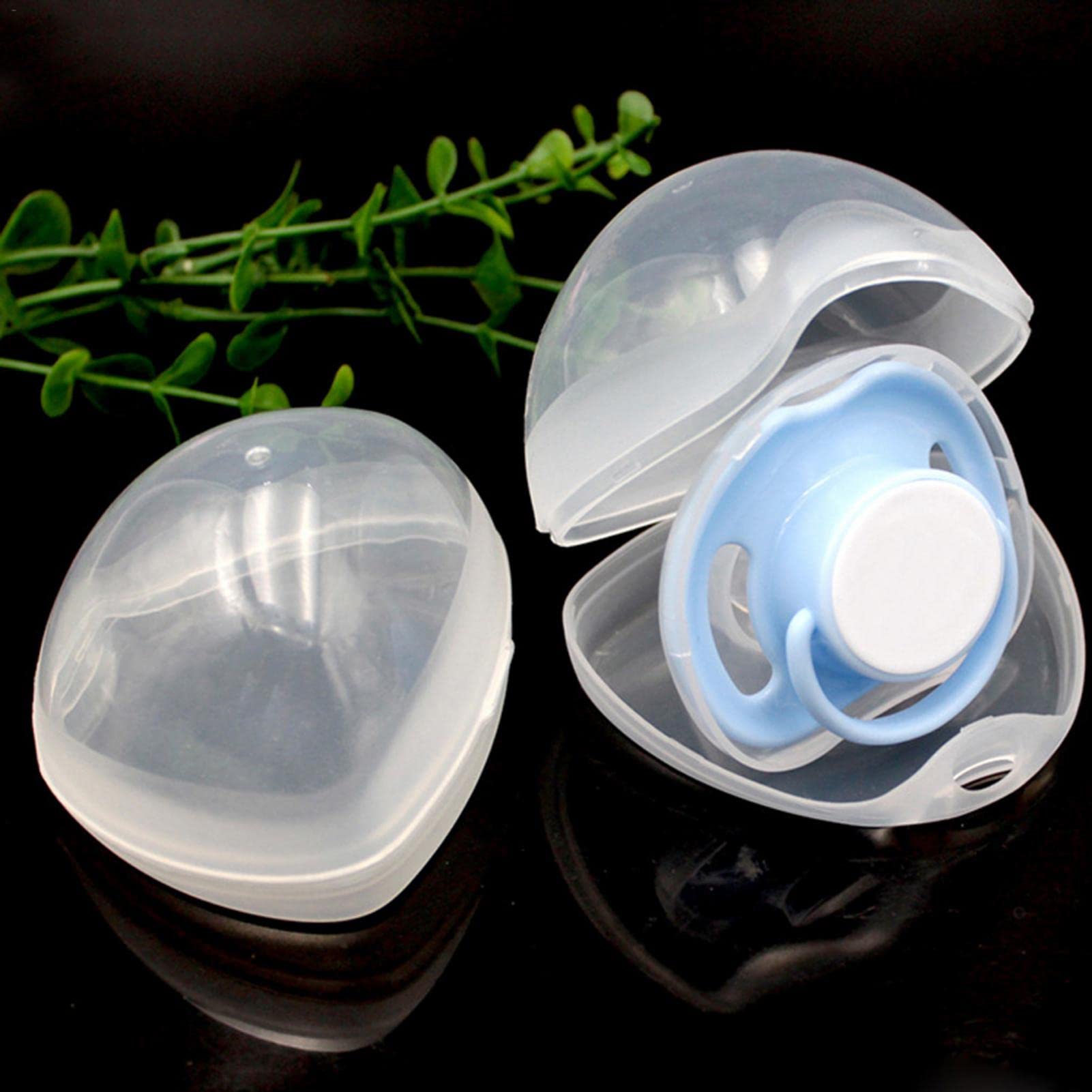 Ailopta 3-Pack Baby Pacifier Holder Case - BPA-Free Transparent Soother Storage Box with Nipple Shield - Portable Pacifier Organizer for Travel, Daycare & On-the-Go Parents