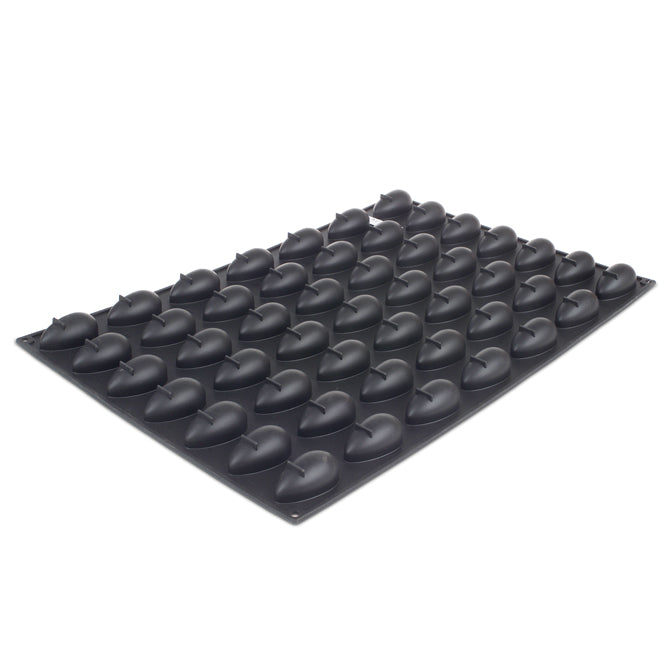Pavoflex Silicone Quenelle Tonda Mold - 49 Forms for Professional Chefs & Home Baking | Perfect for Chocolate, Ice Cream & Dessert Presentation