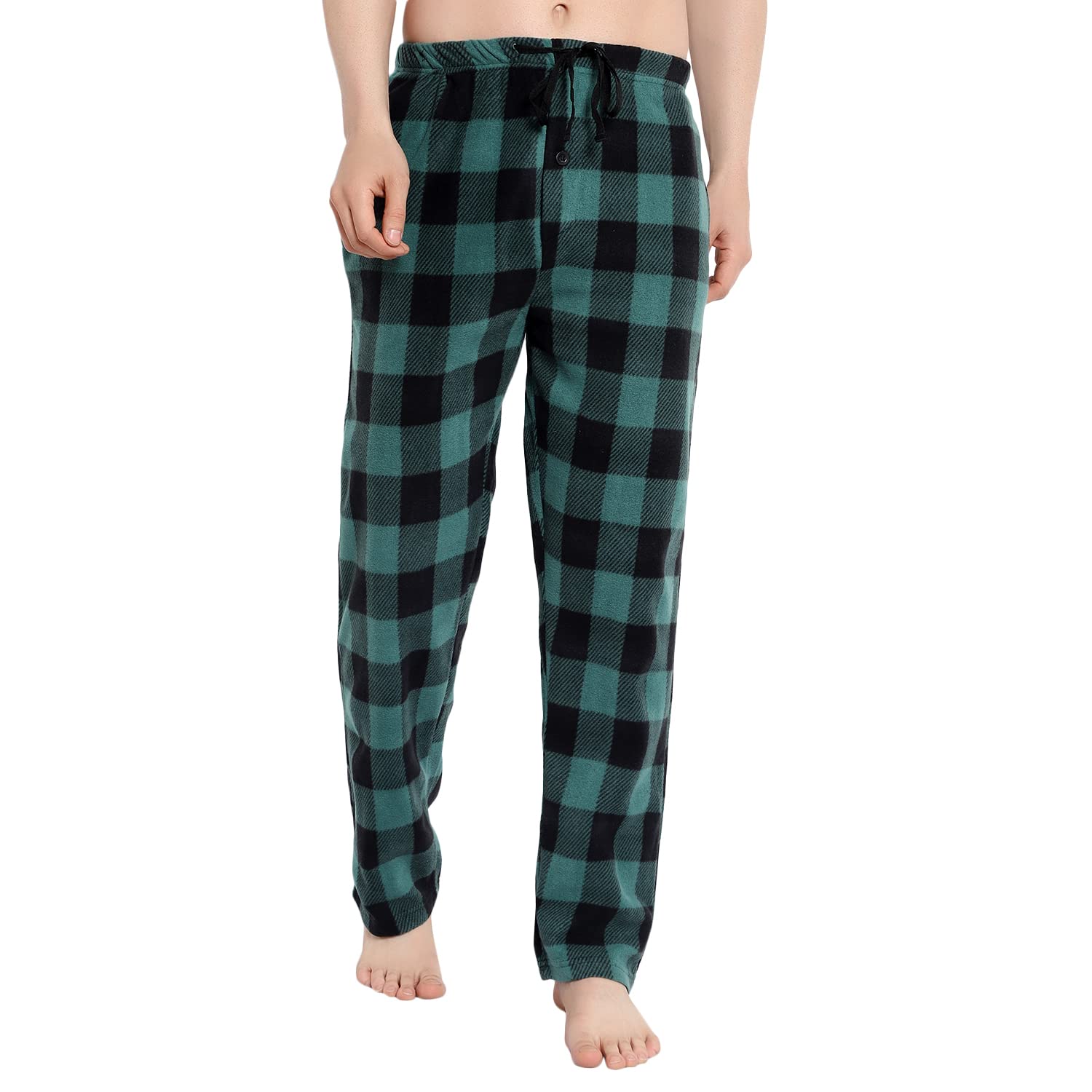 Cozy Boys Fleece Pajama Pants - Plaid Sleepwear for Big Boys Size 8-18 - Perfect for Christmas, Winter Nights & Sleepovers - Soft & Warm Holiday Pajamas