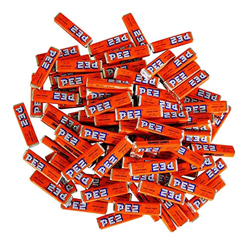 Pez Candy - Orange Flavor 2 Lb Bulk Bag | Refillable Candy Dispenser | Perfect for Halloween, Party Favors & Office Snacks