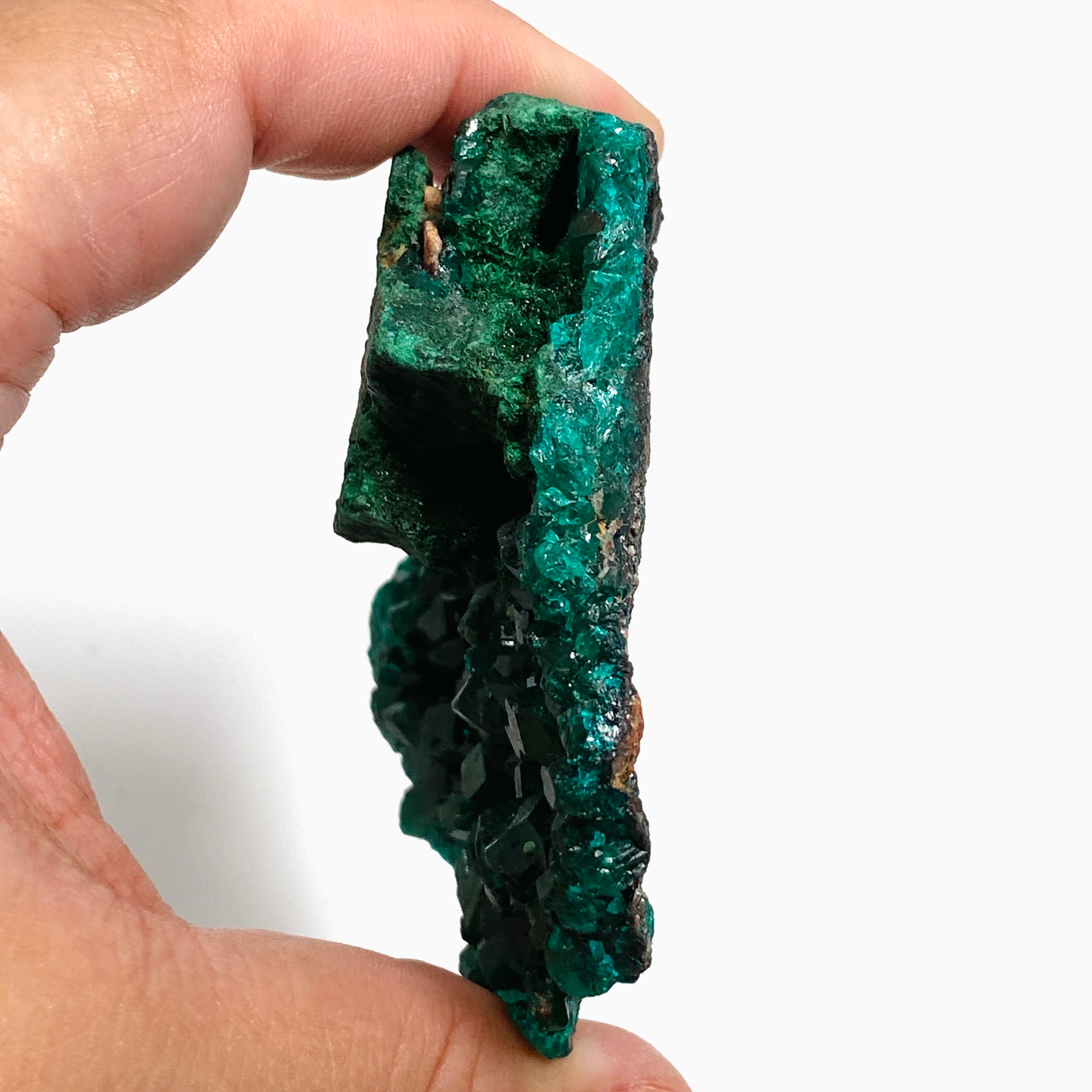 Natural Dioptase and Malachite Crystal Specimen from Congo CR3743 - Rare Mineral Collection for Healing, Meditation & Home Decor