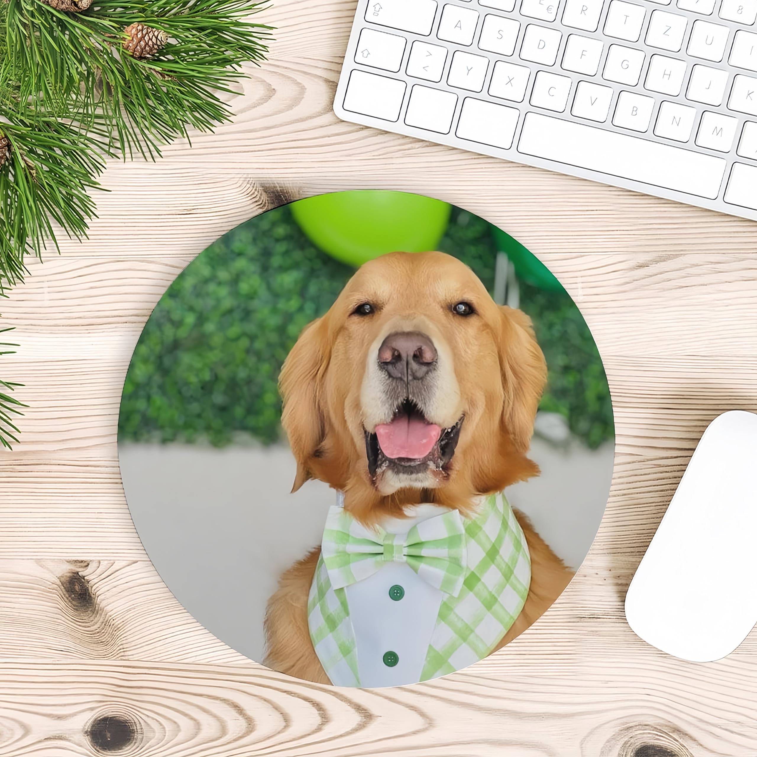 Custom Photo Mouse Pad - Personalized Text & Image Neoprene Desk Mat - 7.8×7.8 Inch Round Office & Gaming Computer Accessory - Perfect for Workstations, Home Offices & Esports Setups