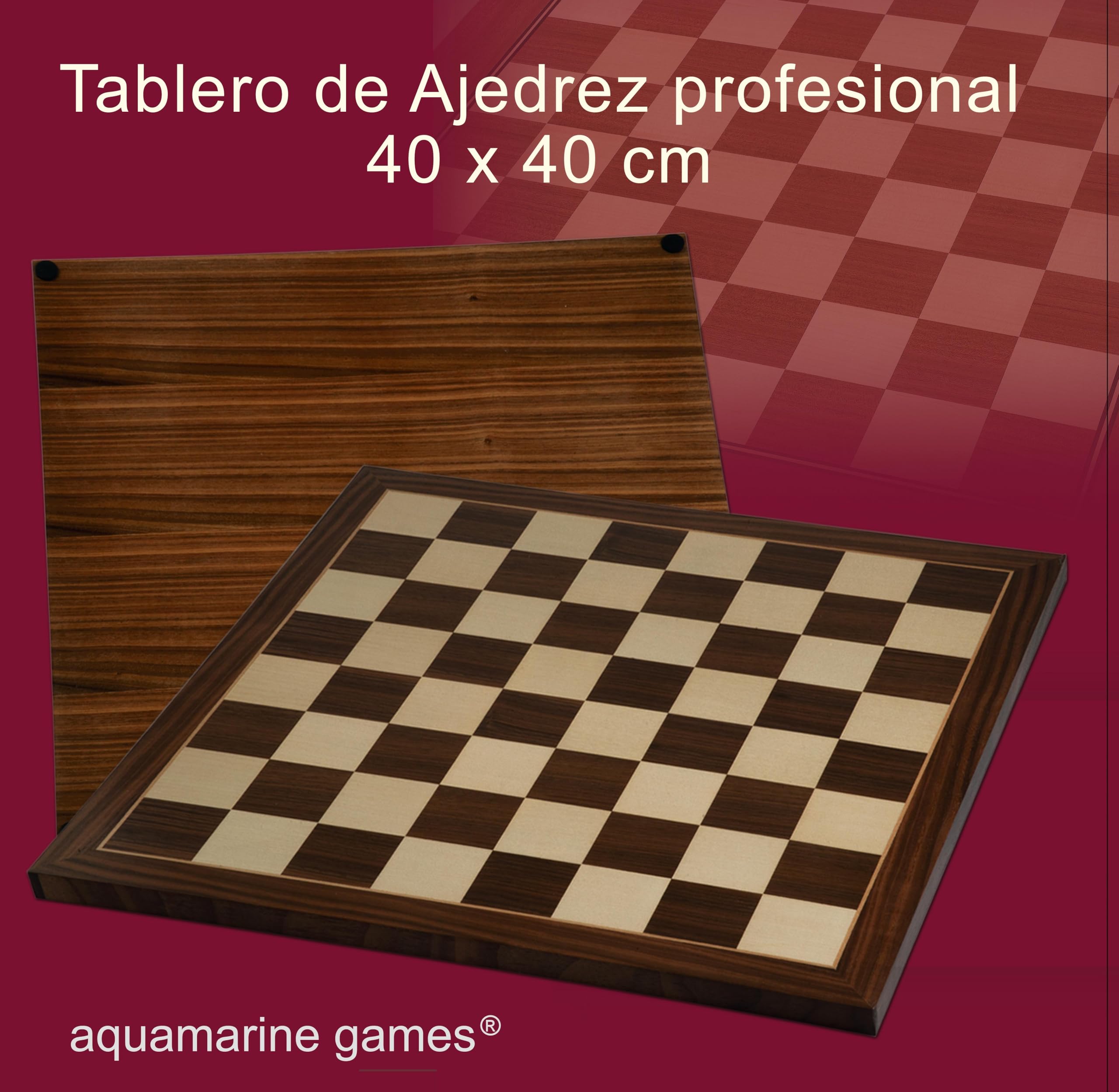 Aquamarine Chess Board - Premium Wooden Game Set for Home & Office
