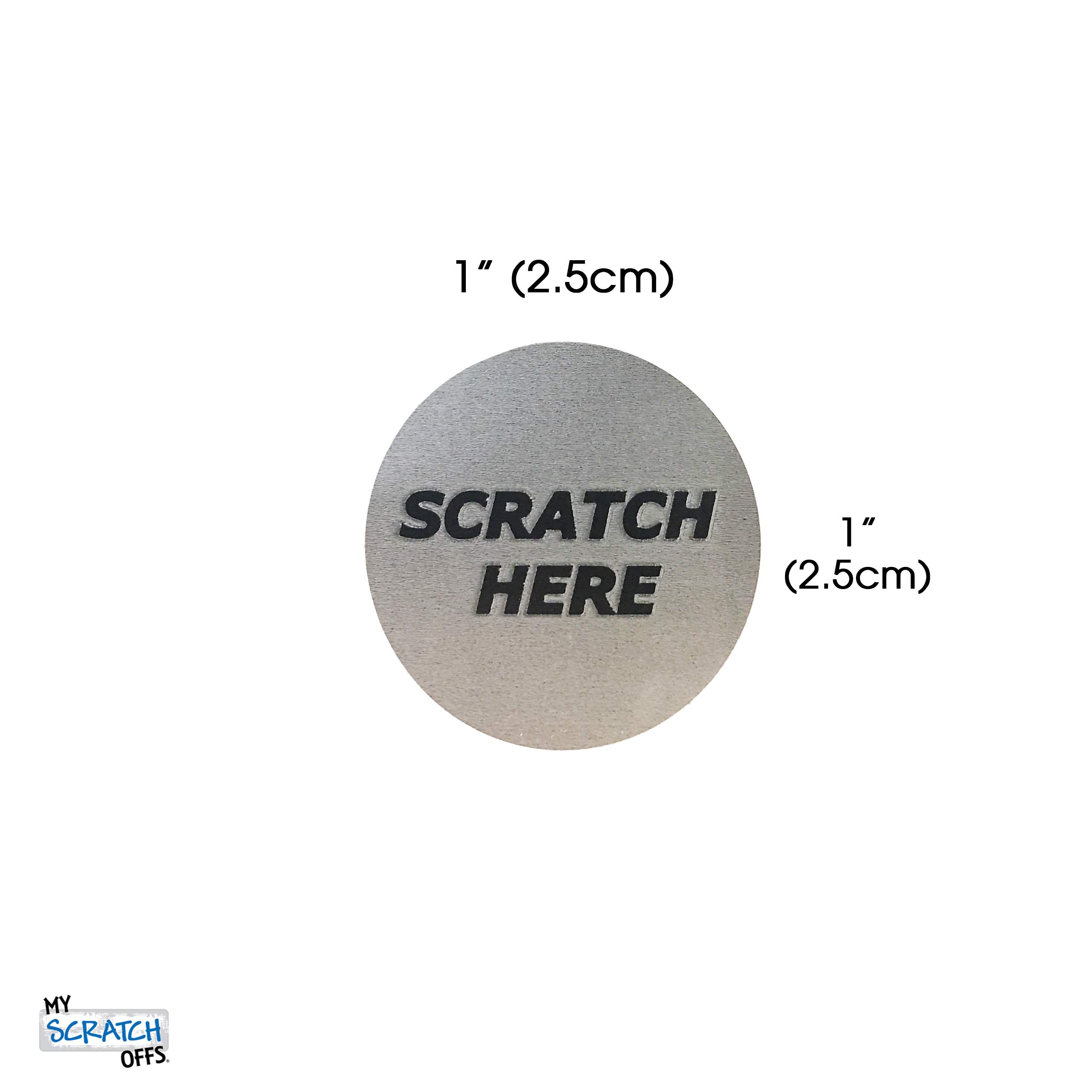5000 Pack Silver Scratch Off Stickers - 1 Inch Round 