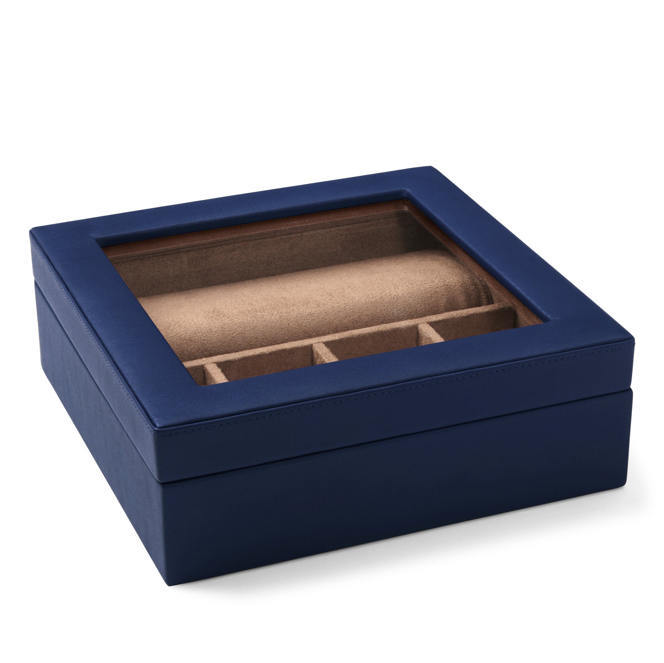 Premium Navy Blue Watch Case - Luxury Storage Box for Men & Women | Perfect for Travel, Home Display & Watch Collection Organization