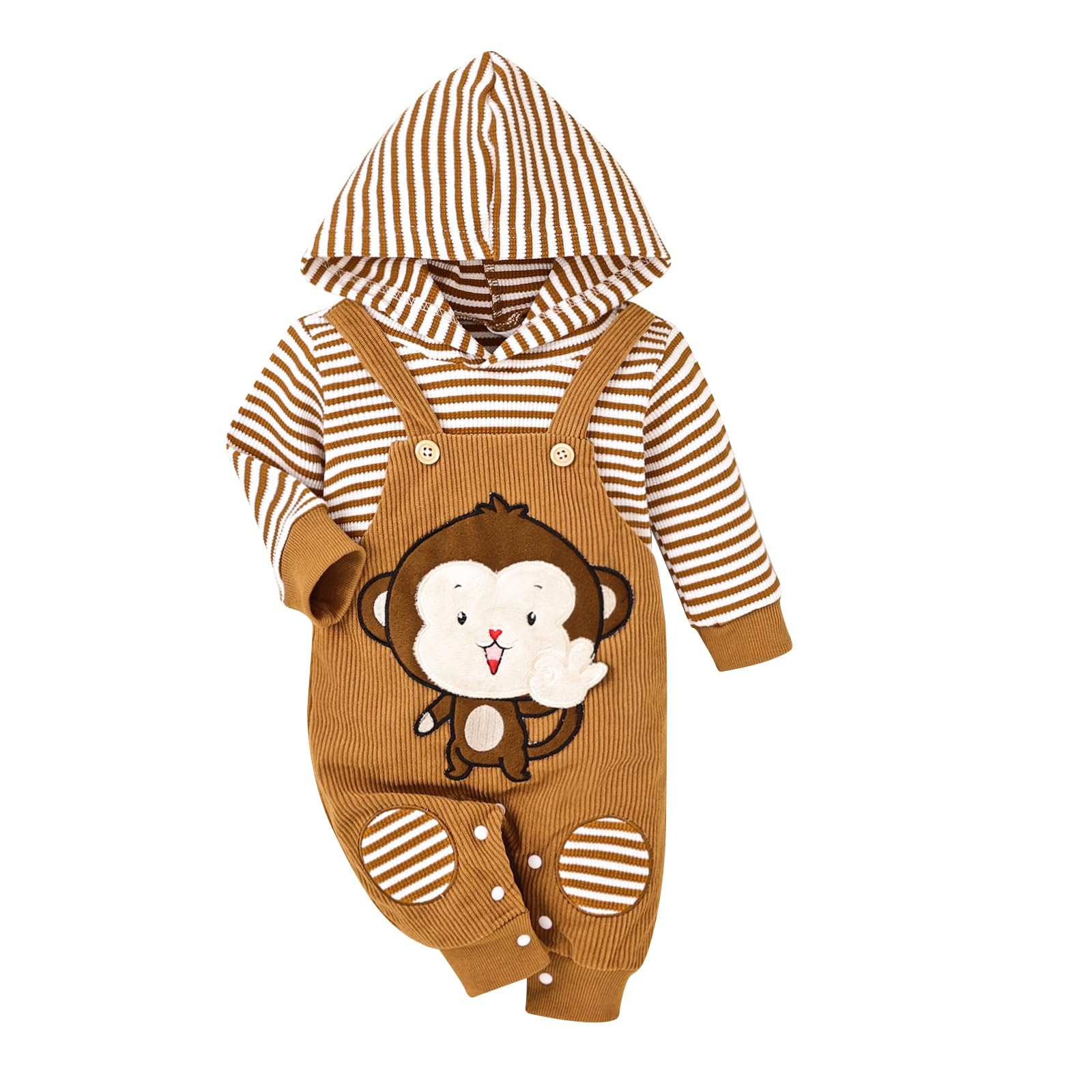 Baby Romper Ribbed Hoodie - Long Sleeve Outfits for Boys & Girls | Fall/Winter Wear