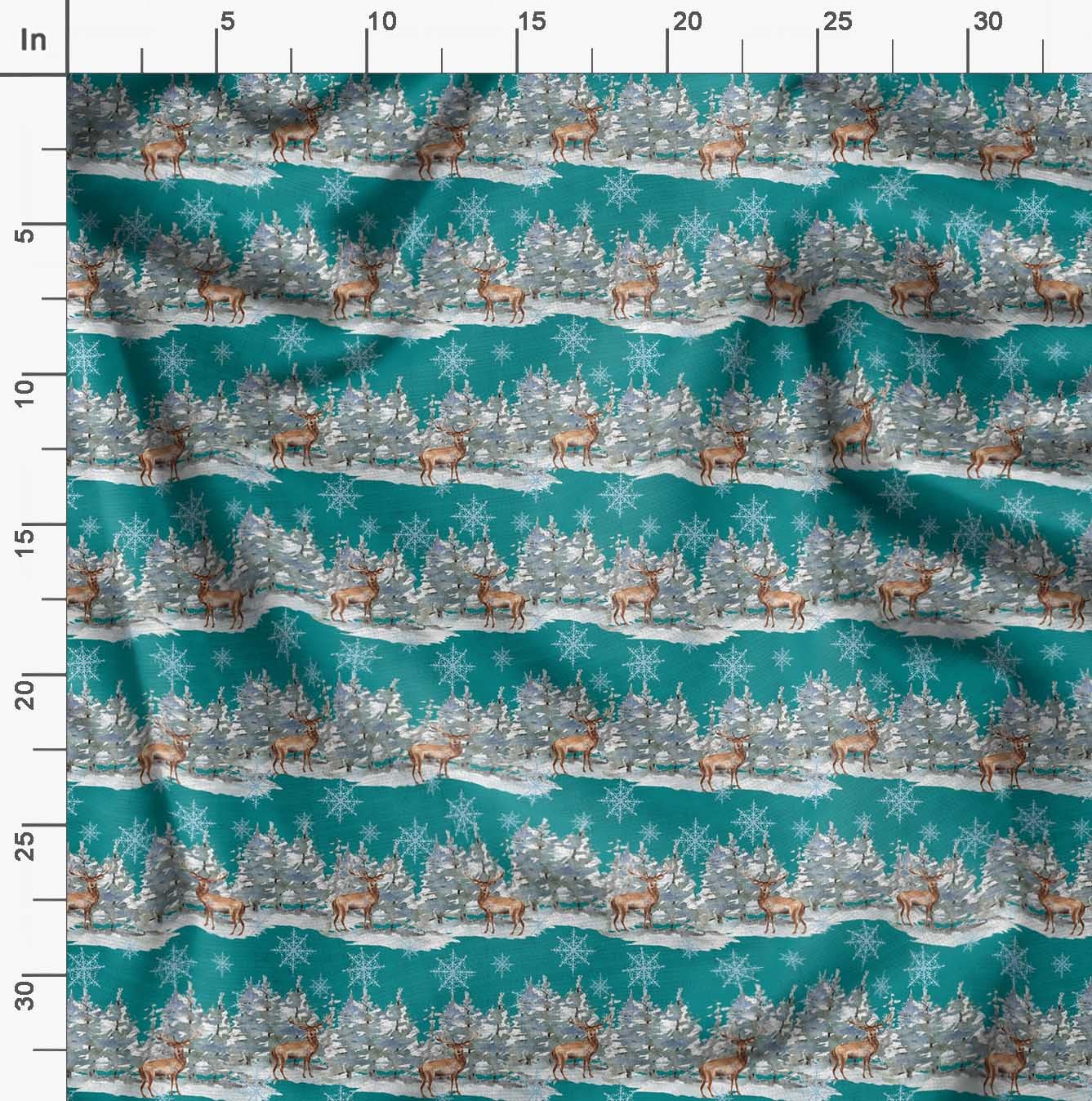 Soimoi Moss Green Georgette Fabric by The Yard - 42